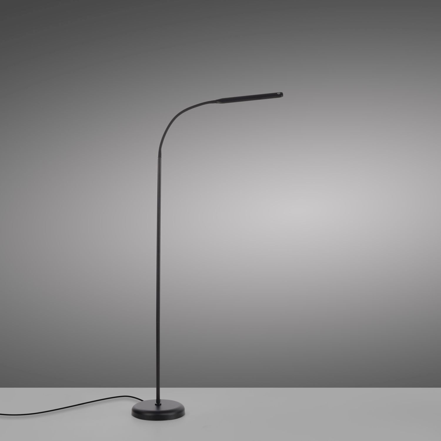 LED Stehleuchte Metall Schwarz Touch 125 cm verstellbar Lampe