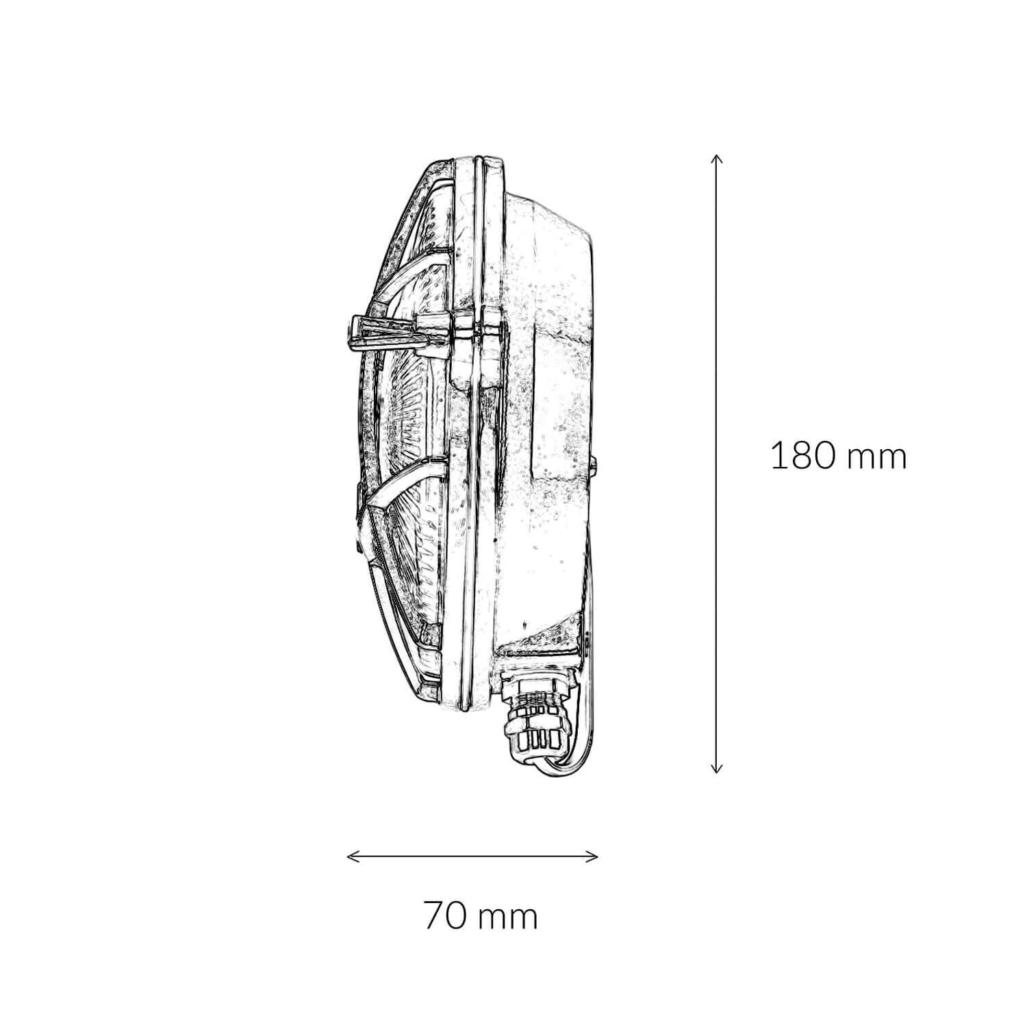 Lampe de bateau extérieur laiton verre strié IP64 maison