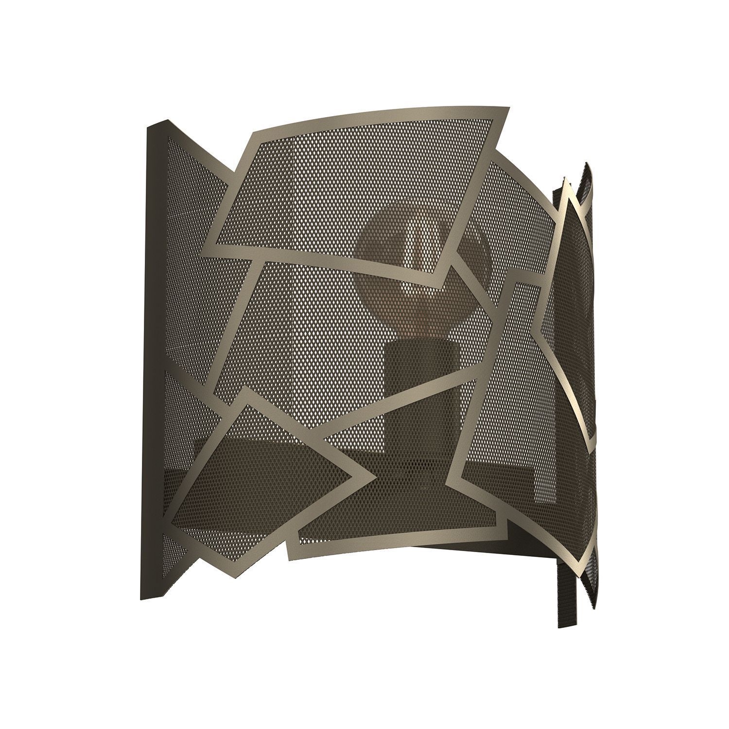 Dekorative Wandlampe Metall in Gold B:26 cm E27 Modern Bildschirm abfeuern, Krippe, Mobiliar, Bett für Säuglinge