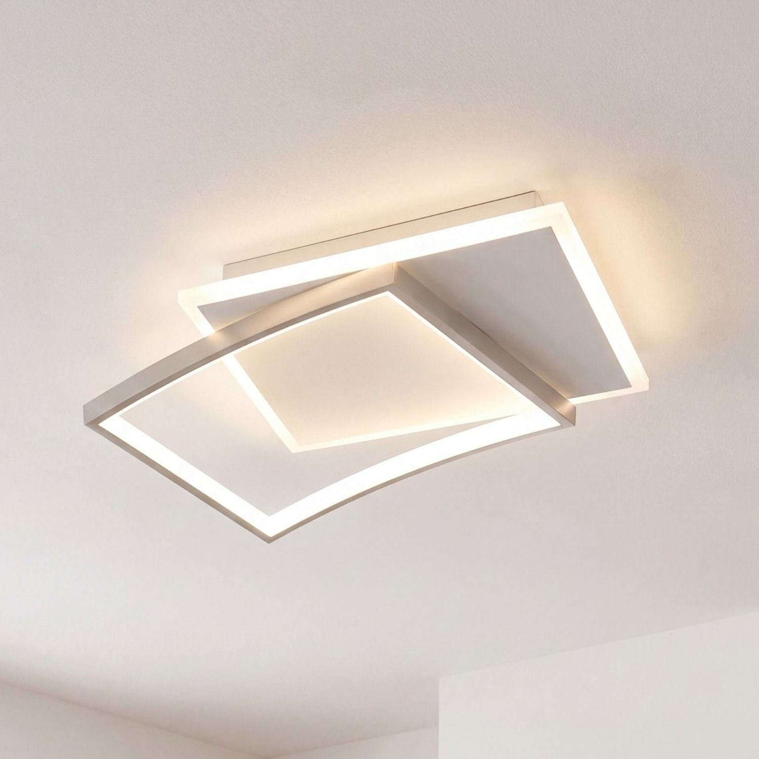 62436687596f425295e7f2a0167b62da deckenleuchte, LED, quadratisch, modern, weiss
