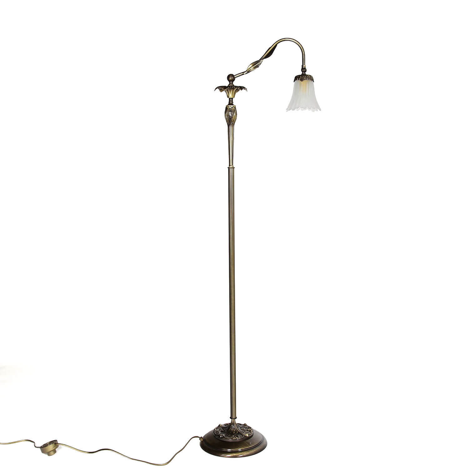 Premium Standleuchte Messing Bronziert Lampe, Lampenschirm