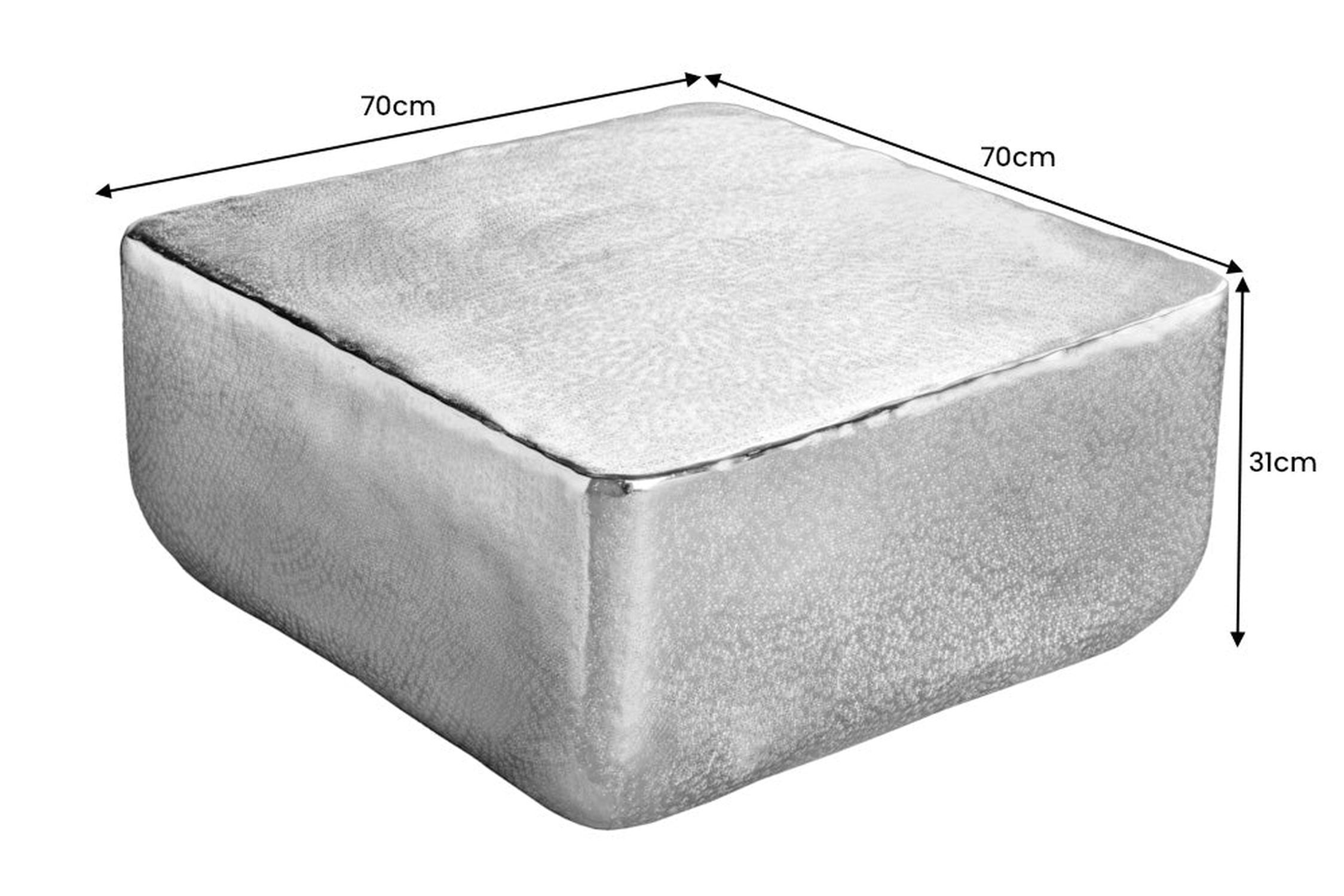 Couchtisch Metall in Gold 68 x 68 cm Handarbeit Moebel