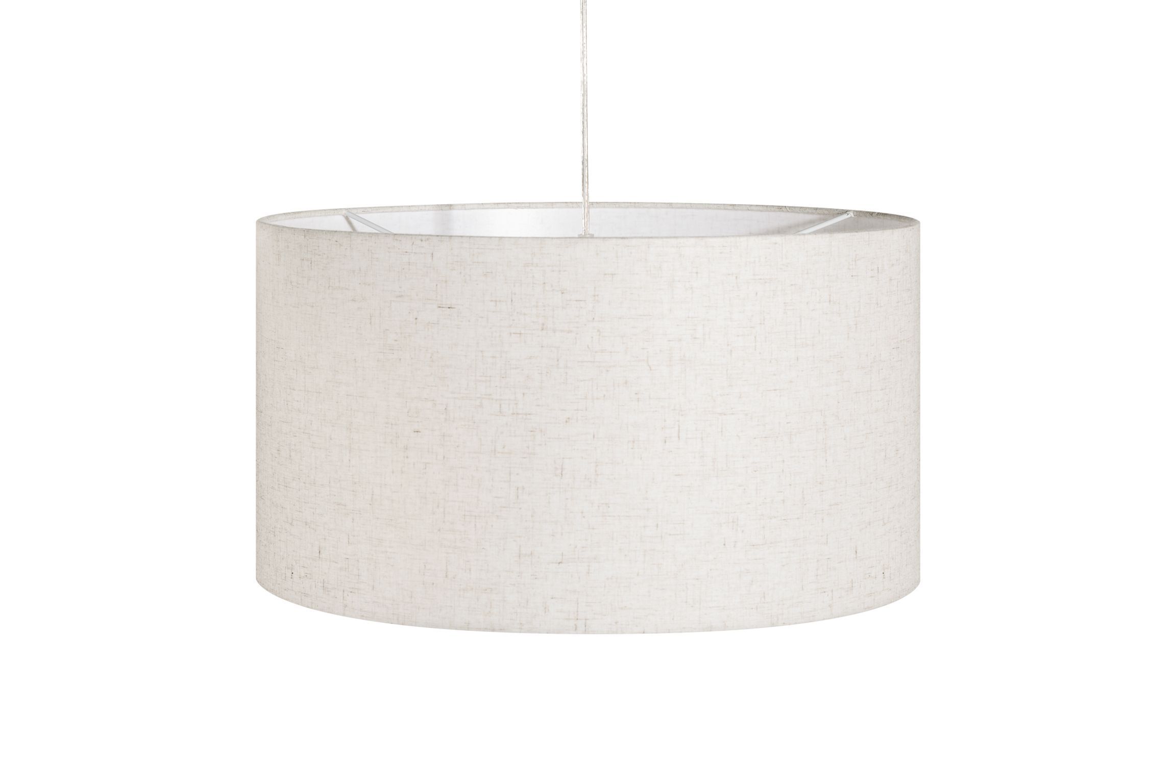 Suspension ronde tissu E27 Ø55 cm Moderne en naturel