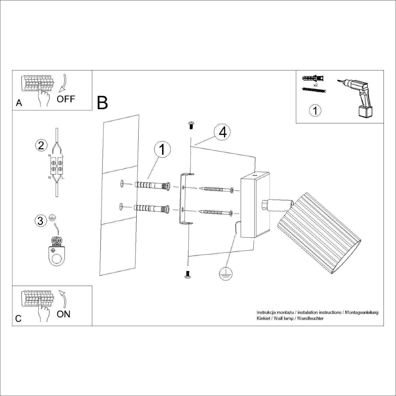 Spot mural GU10 L : 8 cm petit en aluminium crème CAD-Diagramm, Diagramm