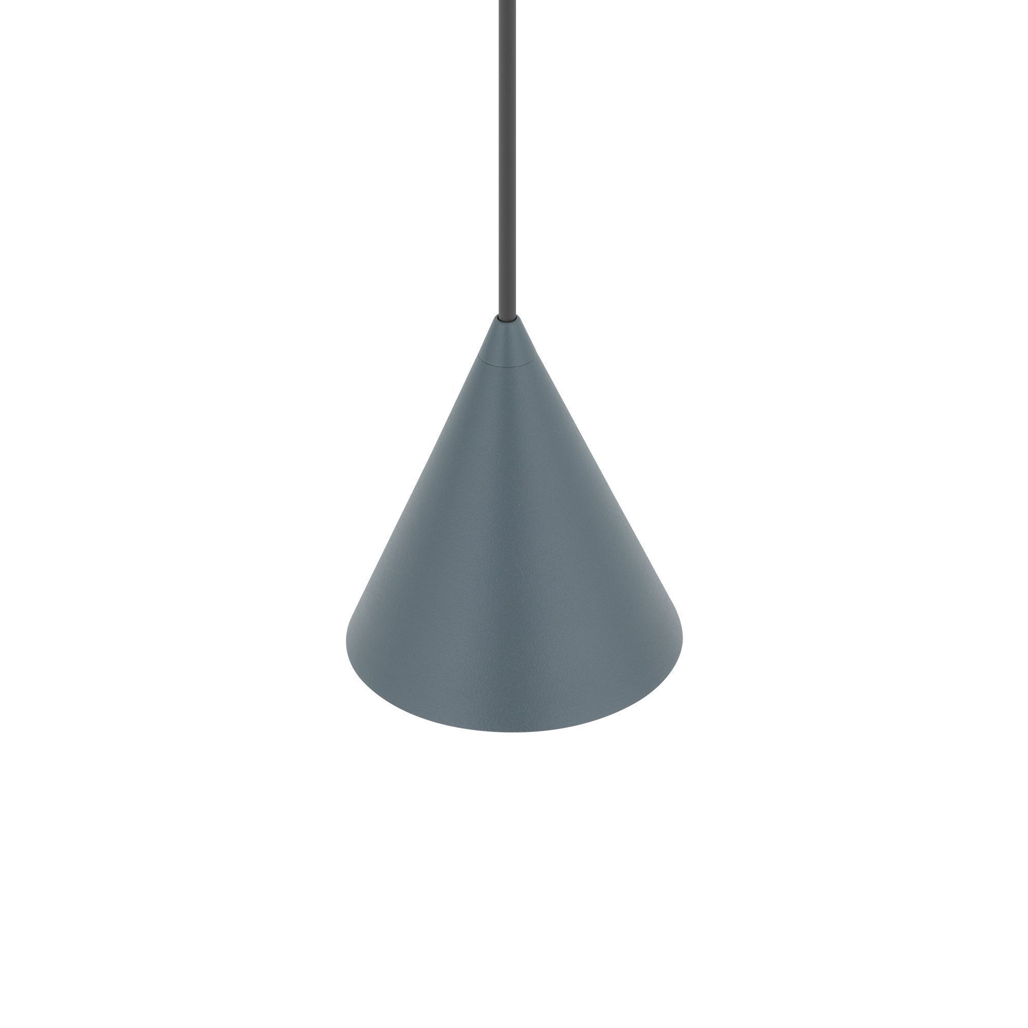 Runde Hängeleuchte Umbra Blau Ø11 cm GU10 Metall Kegel Pendel, Lampenfuß, Conischer Sockel, Metall, Grau
