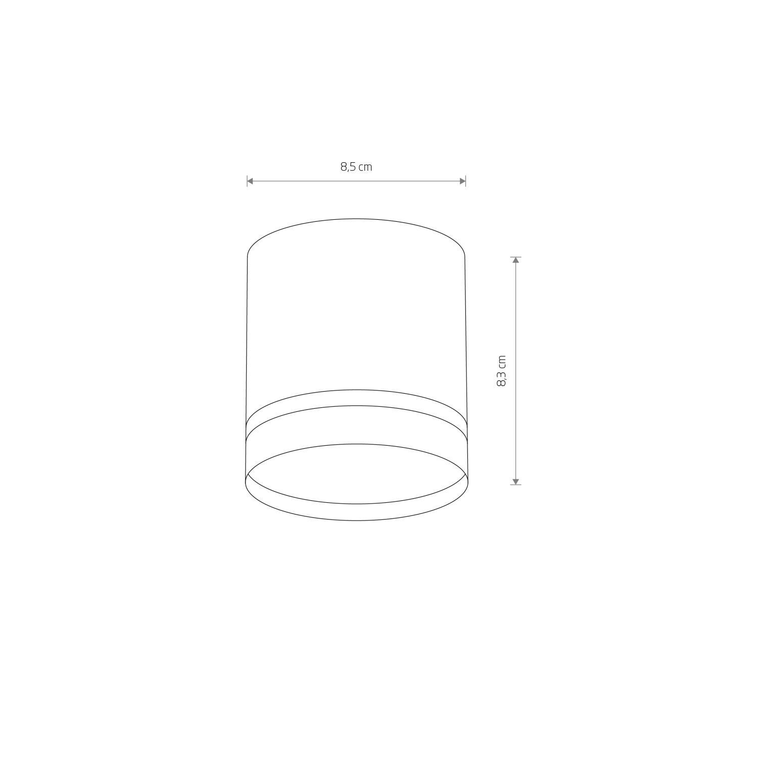 Deckenlampe GX53 Ø 8,5 cm Weiß Aluminium Spot klein