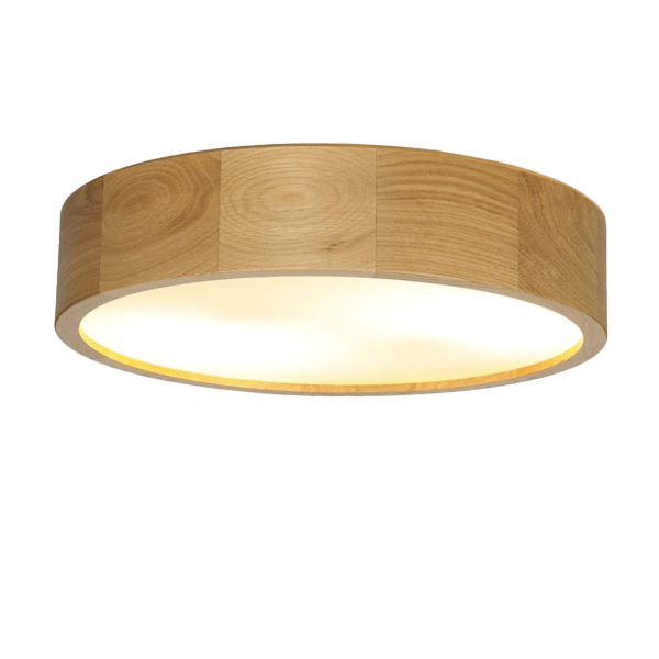 Deckenleuchte, Holzoptik, rund, LED, Wand-/Deckenlampe