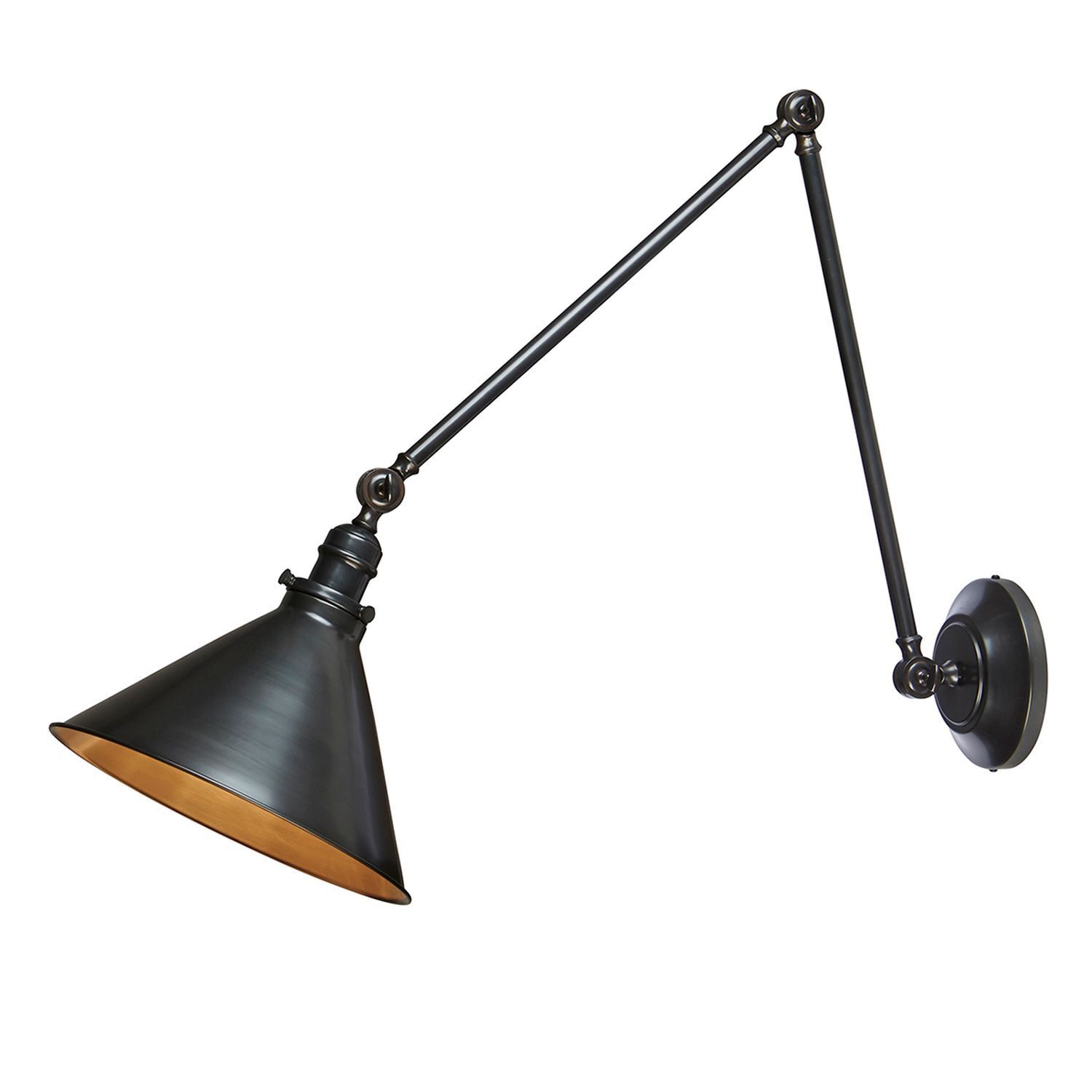 deckenleuchte-deckenlampe-ismene-1-flammig-bronze-antik-loft-industrie-1022-4 Wandlampe, Schreibtischlampe, Schwarz, Metall, Kugelgelenk