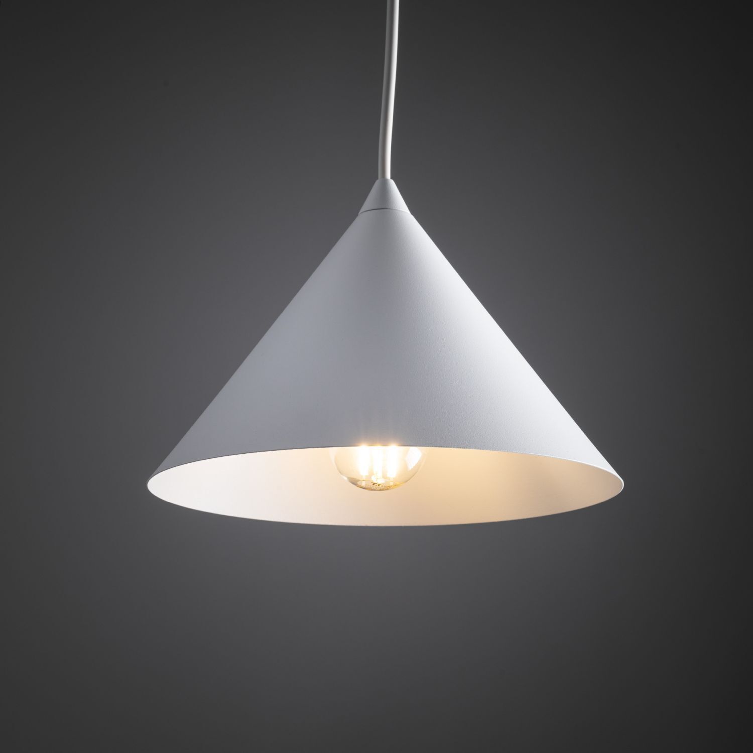 le111310-haengeleuchte-haengelampe-metall-e27-d-19-cm-rund-h-max-155-cm-weiss-retro-8 pendant lamp, Kegel-Schirm, weiß, Beleuchtung, Glühbirne