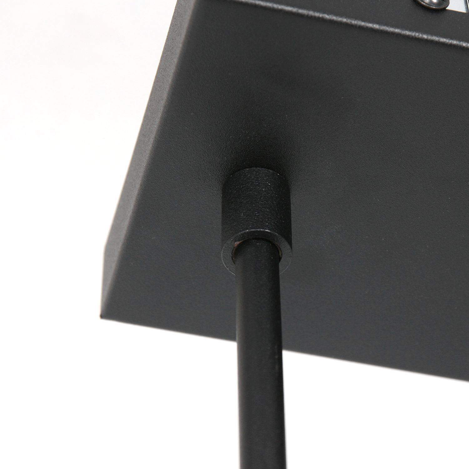 Confortable lampe à suspendre Noir Bleu Métal Tissu 140 cm