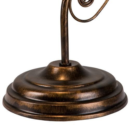 Lampe de table en verre Shabby Noir H:39cm Lampe ancienne
