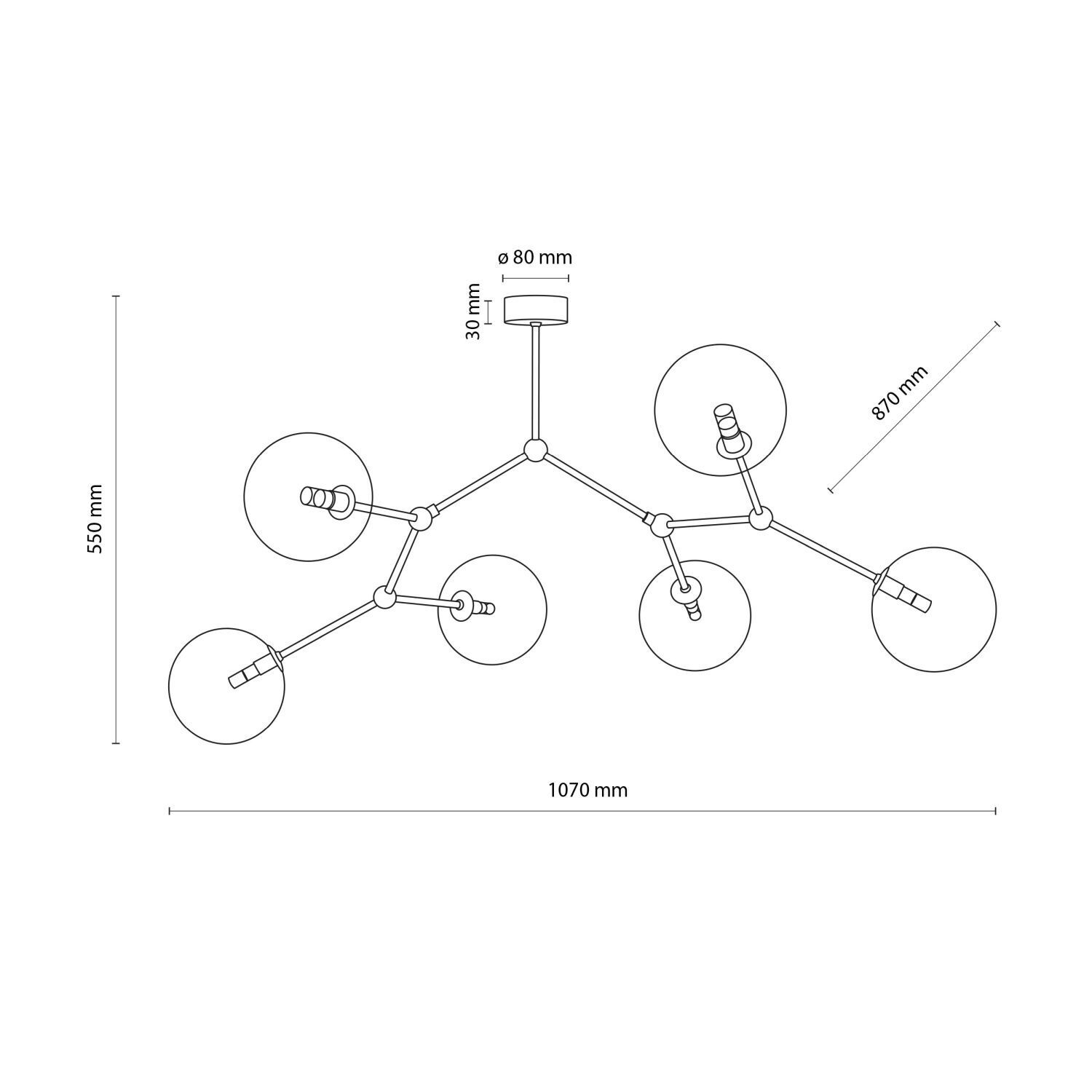 Deckenleuchte Glas Metall 107 cm lang in Gold G9 6-flammig Deckenleuchte Glas Metall 107 cm lang in Gold G9 6-flammig