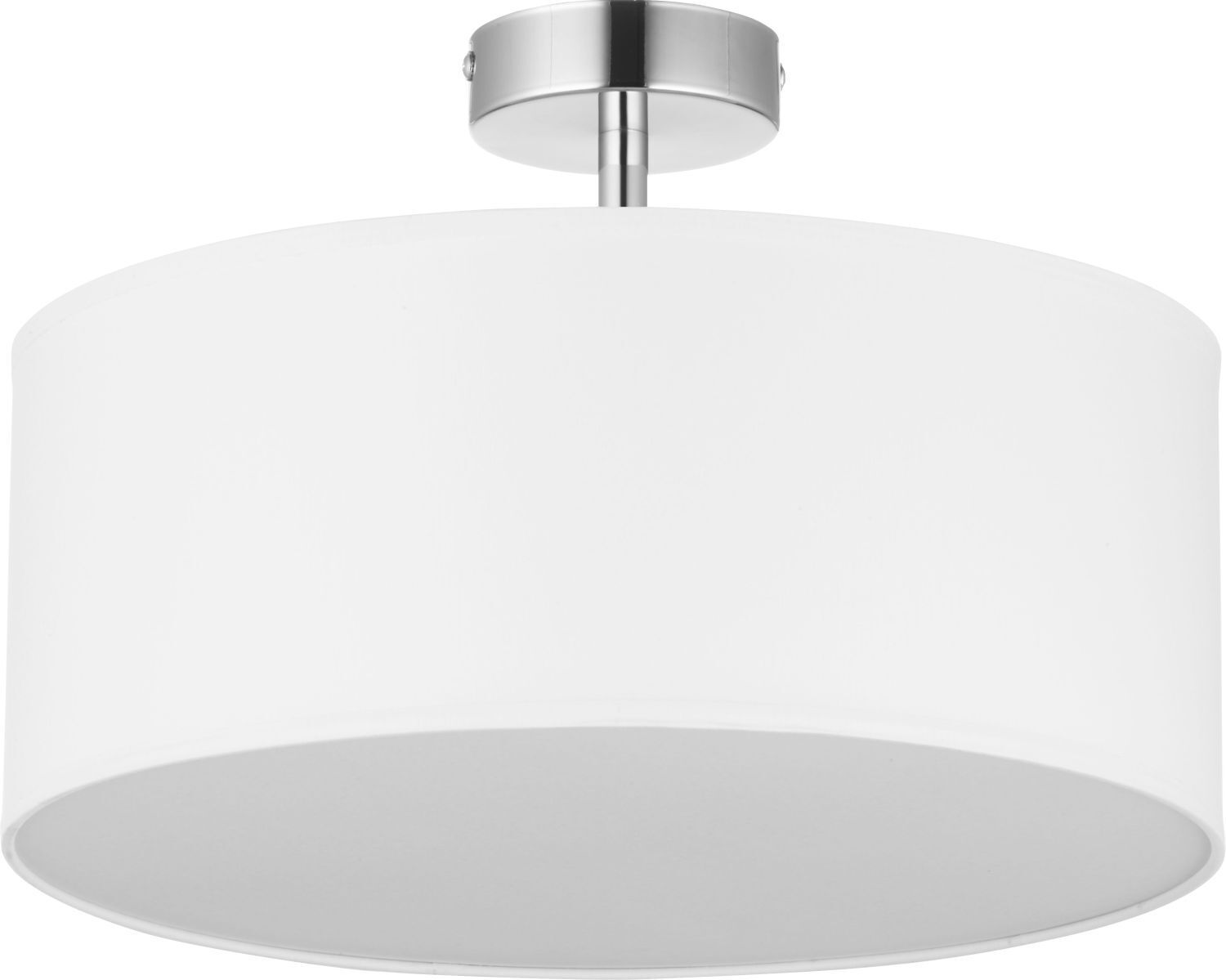 Plafonnier YASA Blanc Chrome Salon Lampe