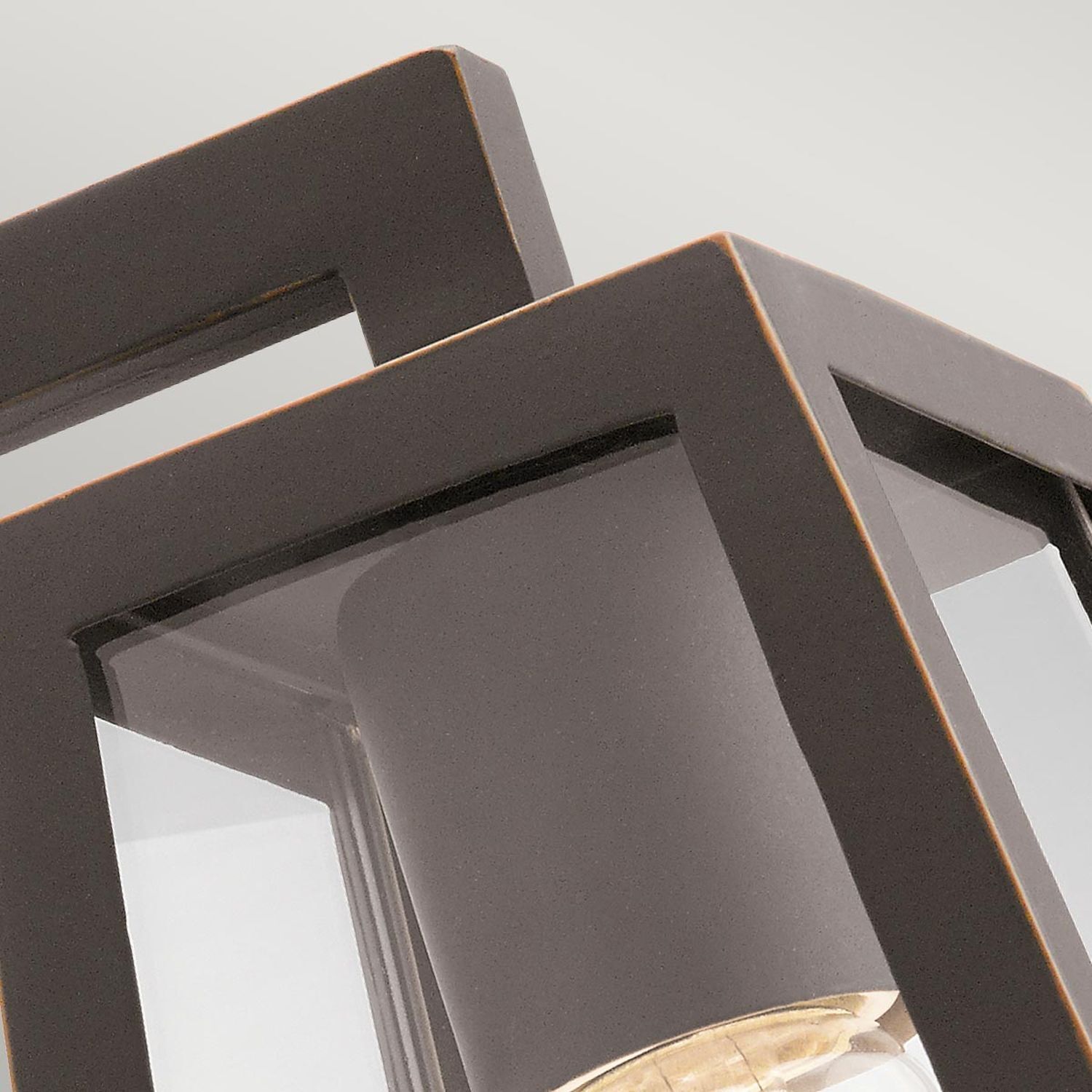 Lampe d'extérieur mur 29 cm de haut verre aluminium E27 IP44