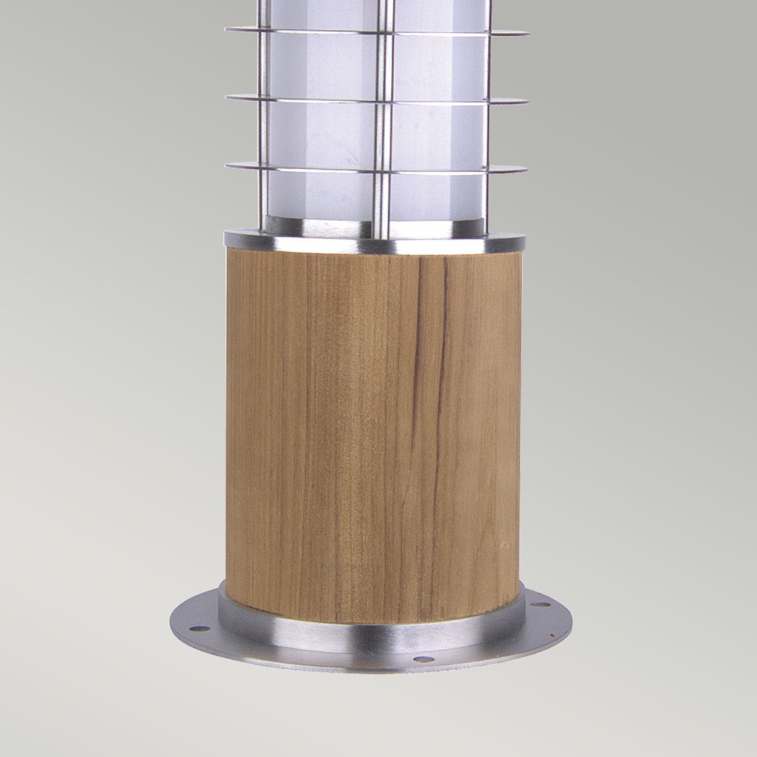 Borne d'éclairage Acier inoxydable Bois 24cm Scandinave IP55 E27