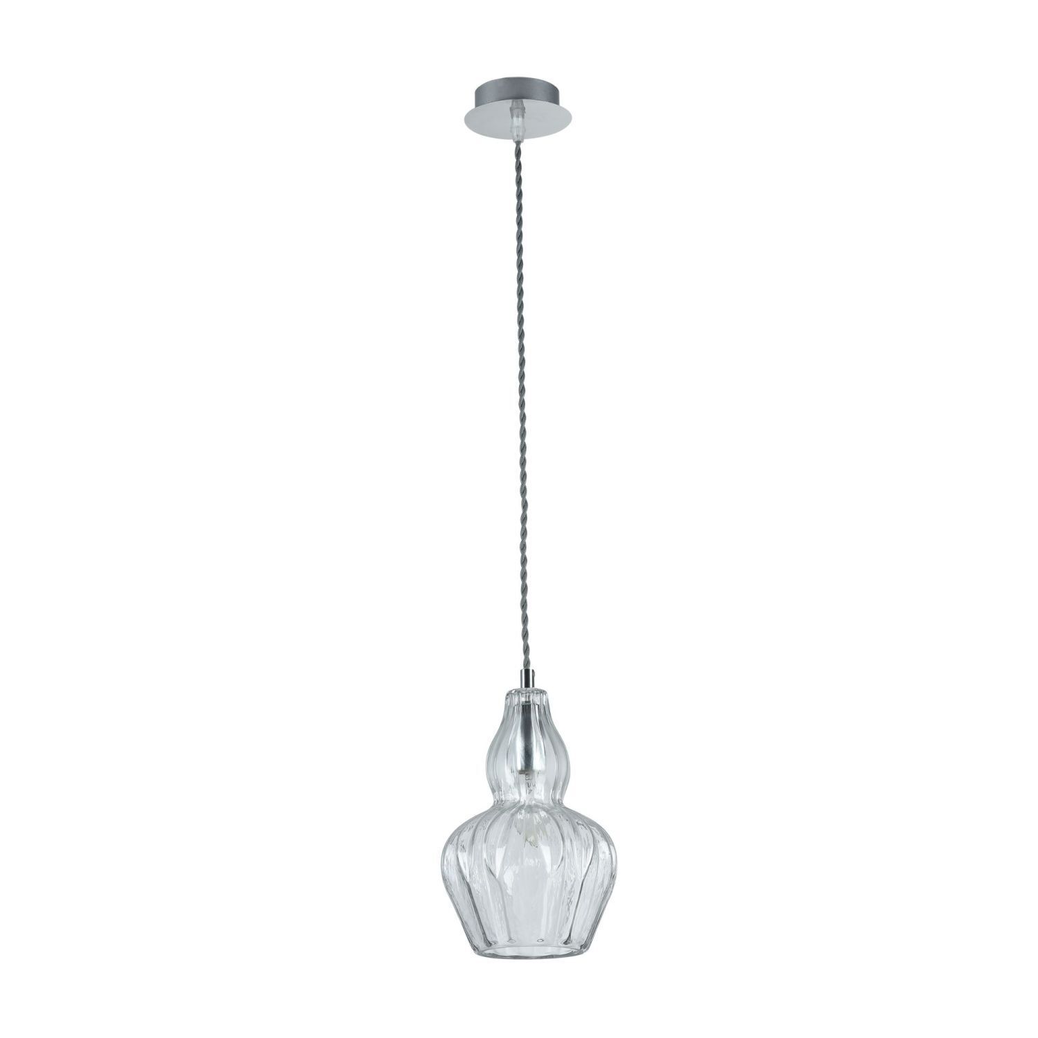 Pendelleuchte Metall Glas E14 Ø 16 cm H: max. 143 cm Lampe, Kronleuchter, Rauchrohr