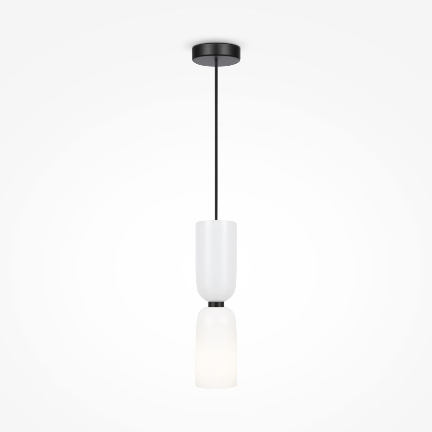 Pendelleuchte Metall Glas rund D: 8 cm H: max. 232 cm Lampe