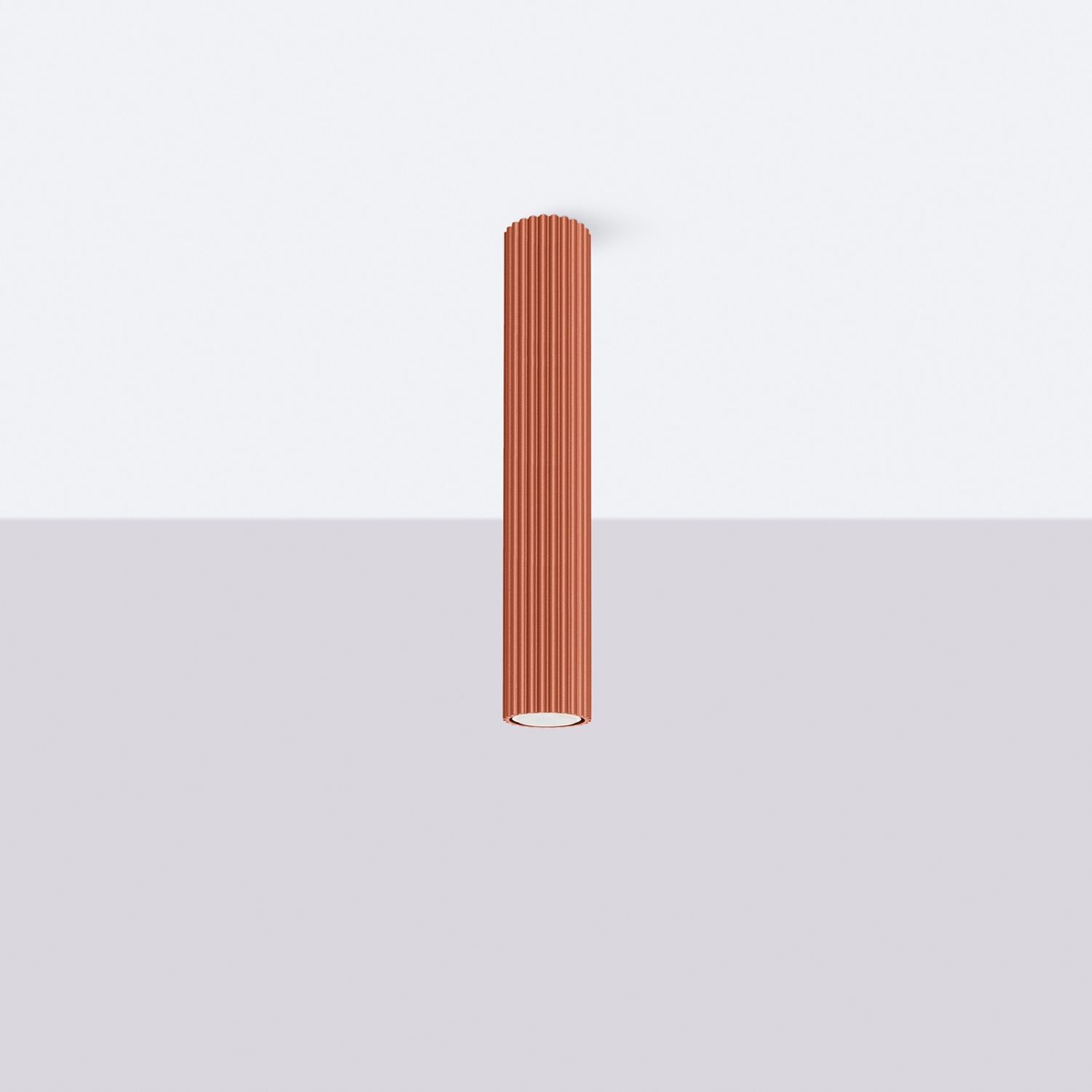 Deckenlampe schmal Ø 6,5 cm H: 40 cm Rot Modern Aluminium