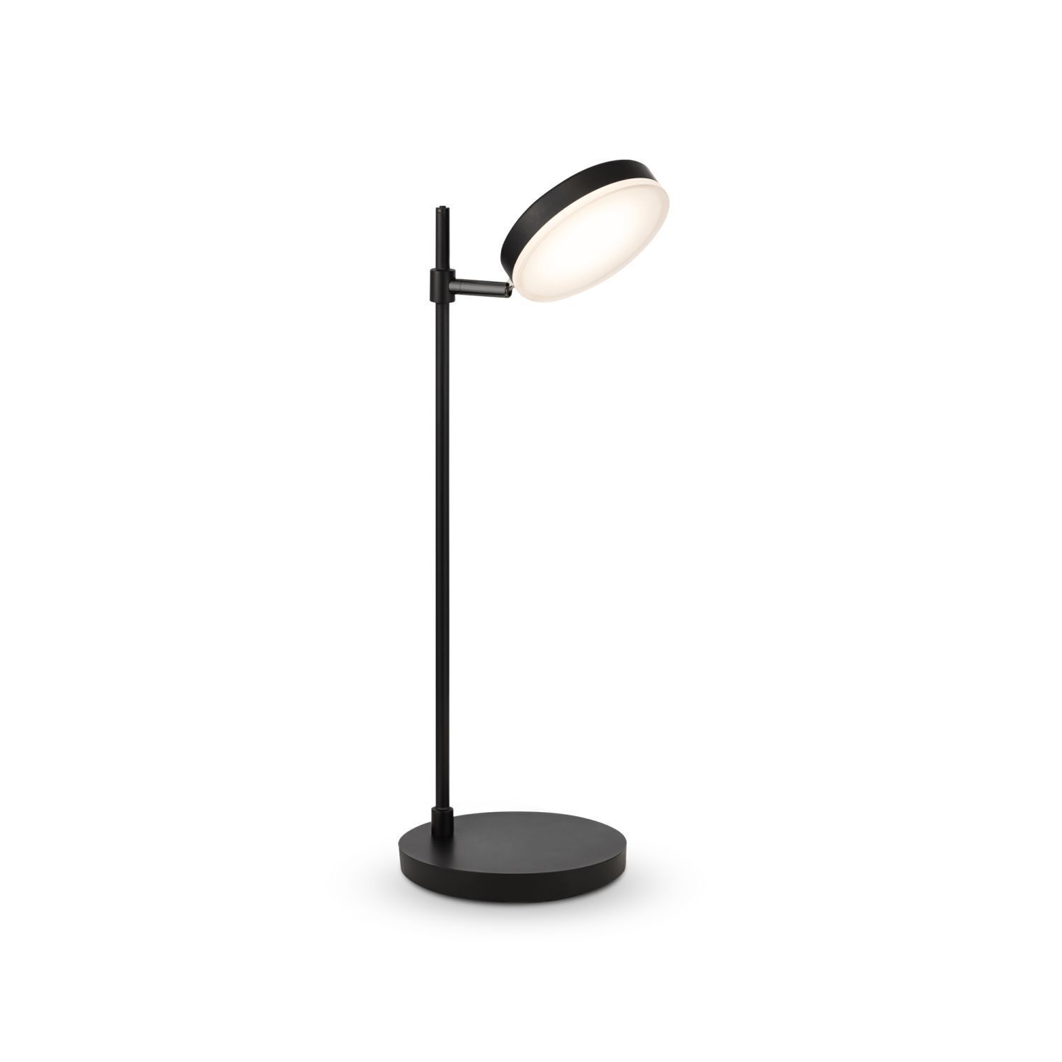 Tischlampe, Stehlampe, Rundreflektor, Schwarz, LED-Lampe