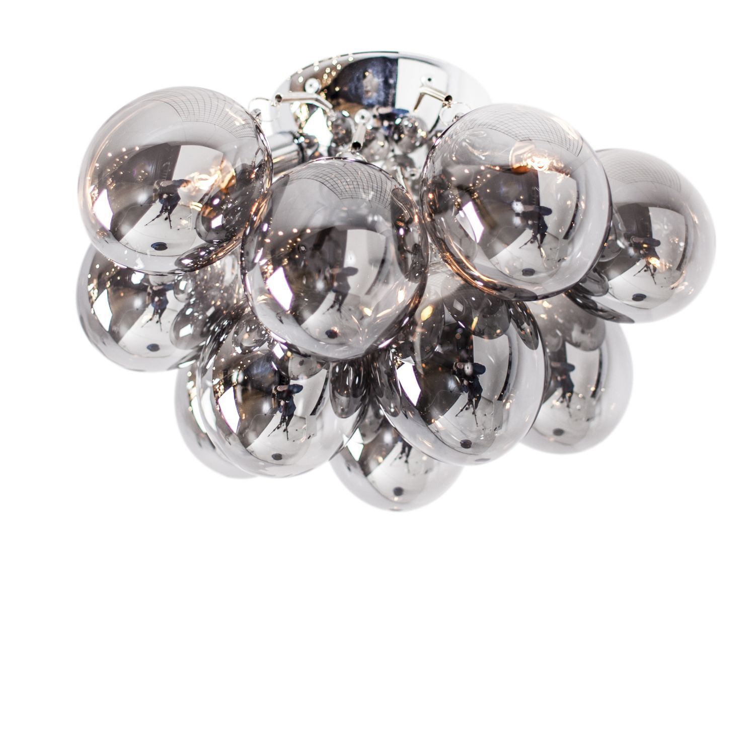 Deckenleuchte Metall Rauchglas B: 30 cm 3-flammig G9