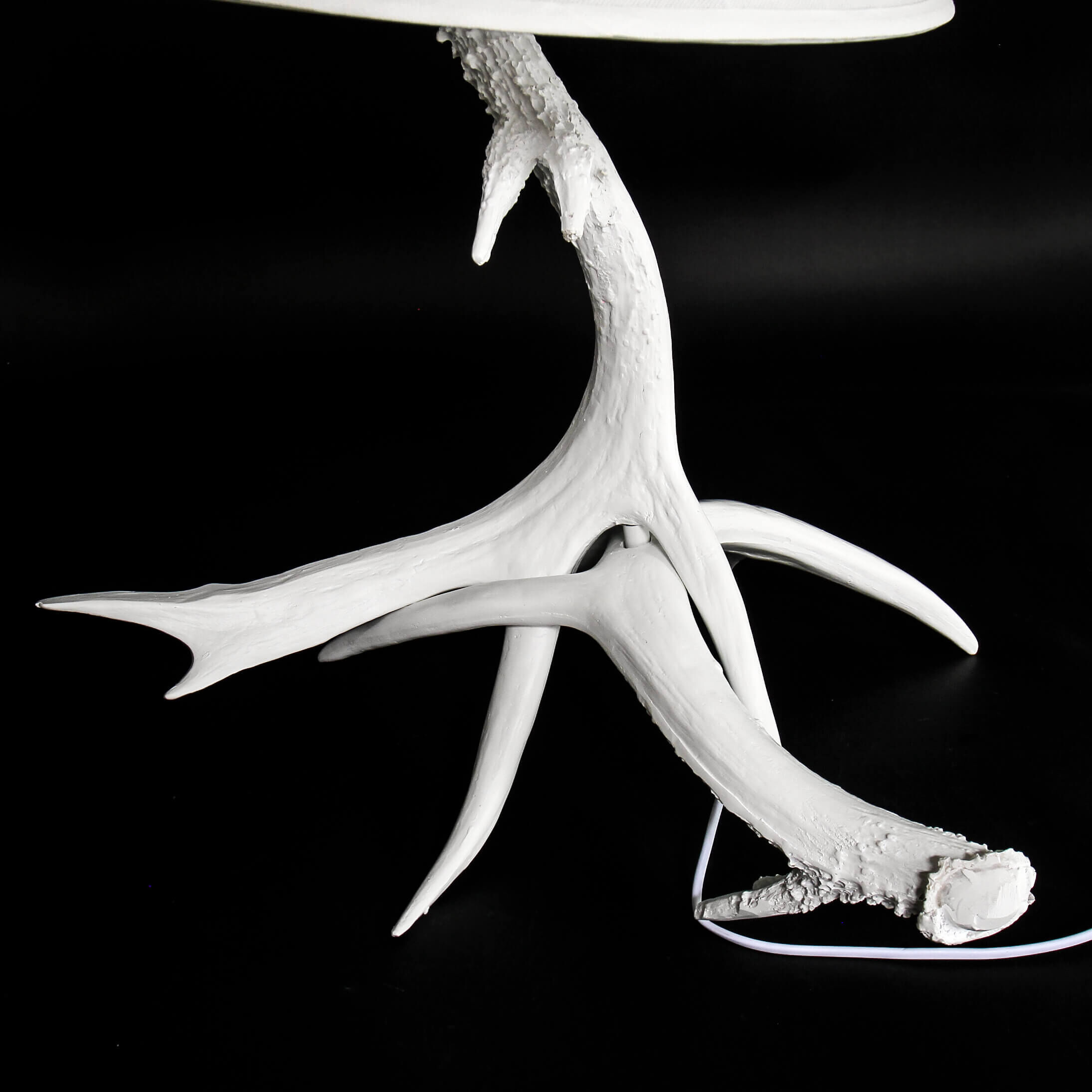 Tischleuchte Weiß Geweih Optik Geweih, Tier, Vogel