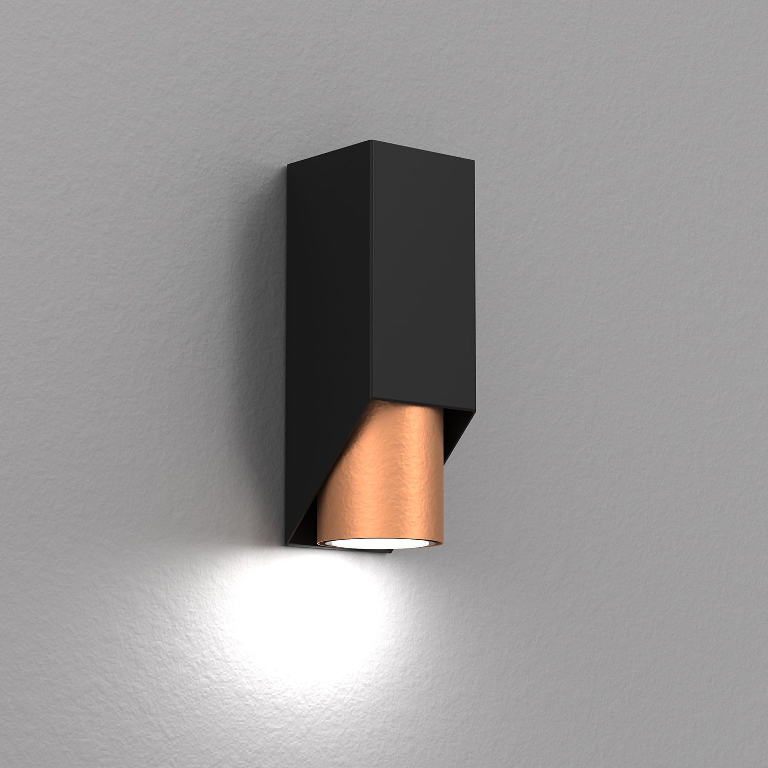 Wandlampe Metall Schwarz Kupfer B:6 cm GU10 akzentuiert Elektronik, Sprecher, Beleuchtung, Lampe