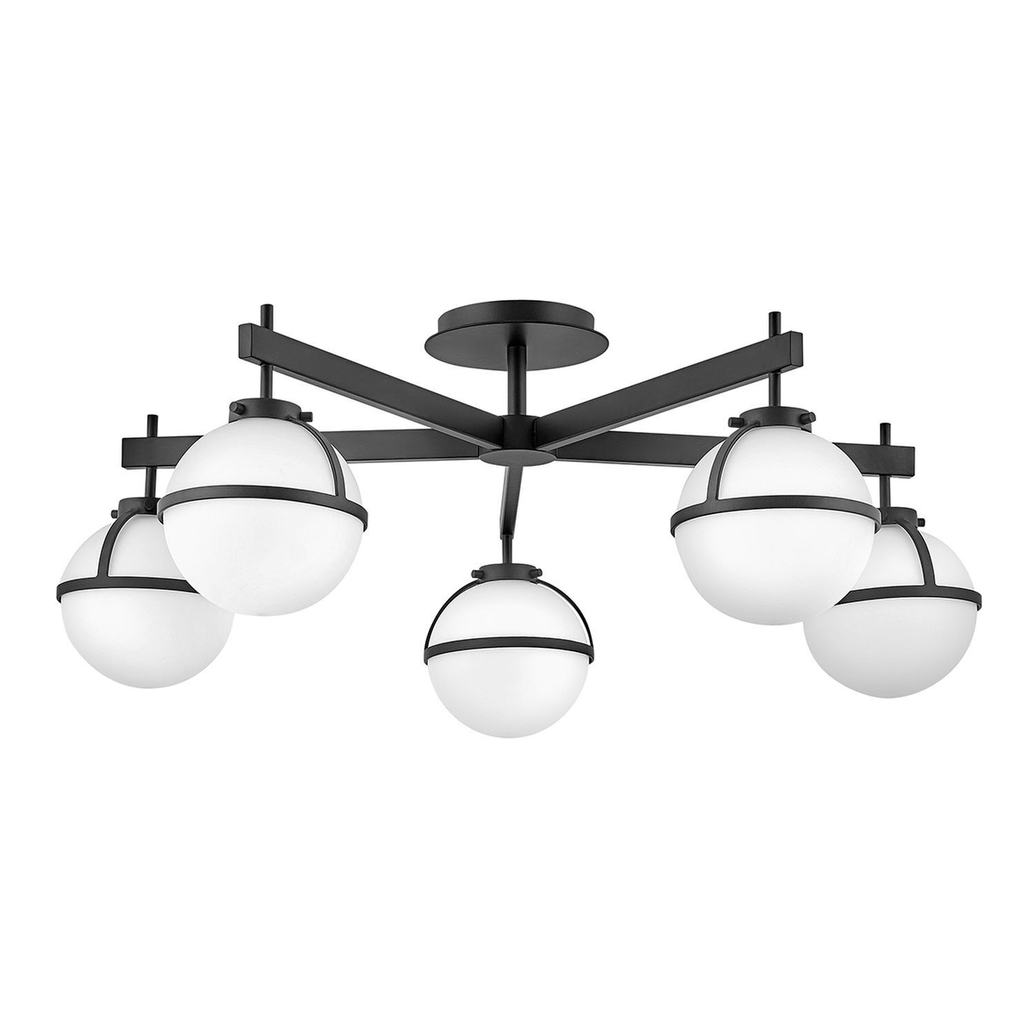 Badleuchte Decke Schwarz Weiß IP44 81,3 cm breit Metall Glas Leuchte, Kronleuchter, Lampe, Deckenleuchte, Deckenventilator