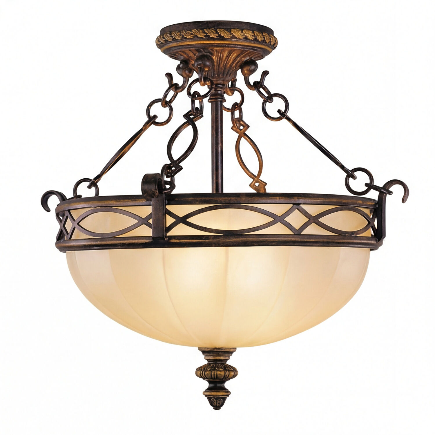deckenleuchte-deckenlampe-anabell-1-2-flammig-walnuss-creme-landhaus-rustikal-438-1 Kronleuchter, hängendes Licht, Pendellampe, Bronzefinish, Glaskugel