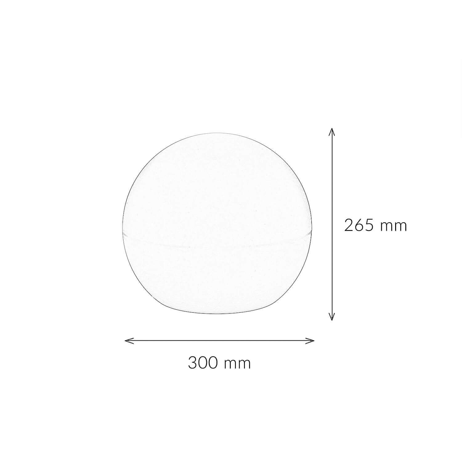Lampe d'extérieur ronde Ø 30 cm blanc incl. E27 LED 2700 K Sphäre, Oval