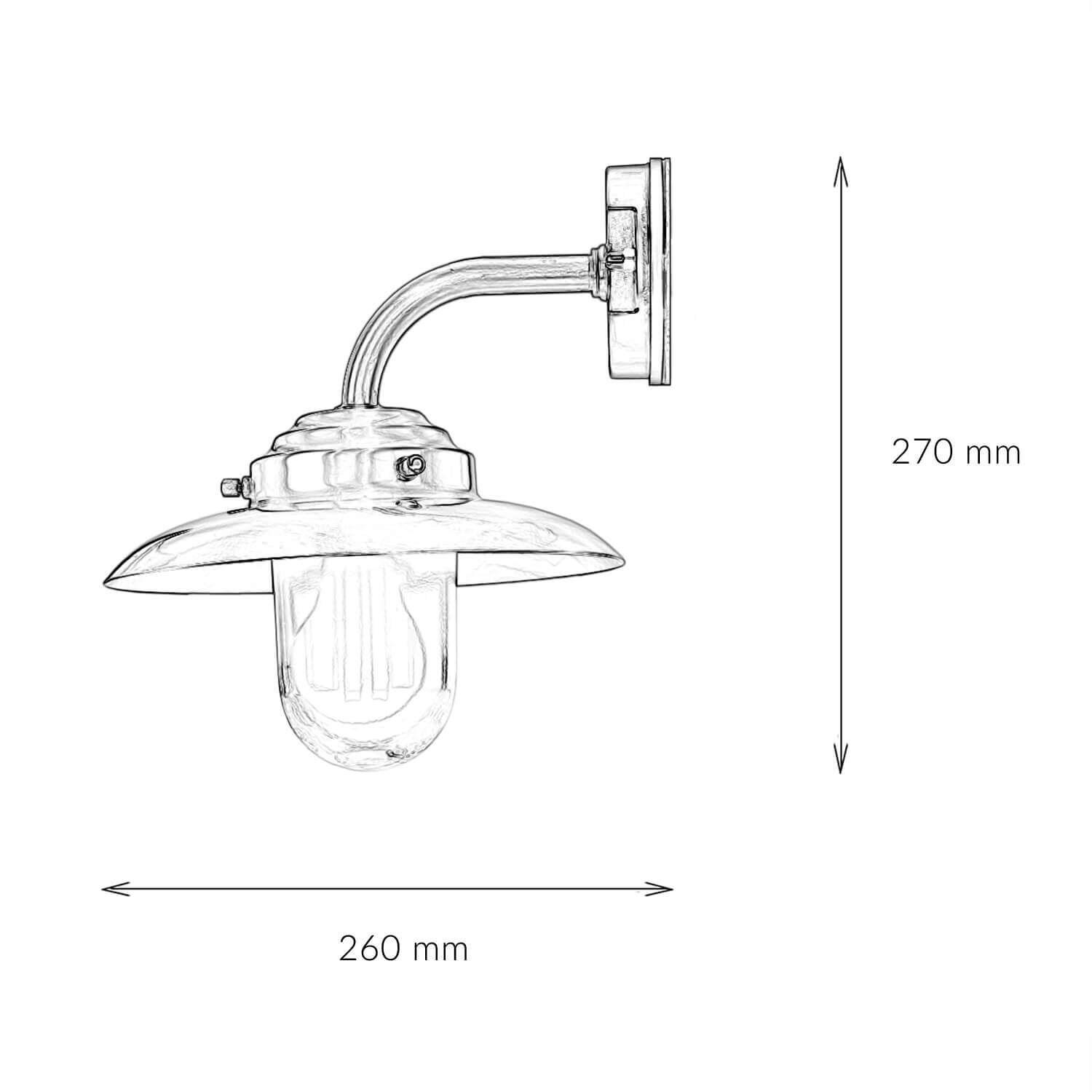 Wandlampe Außen Laterne Messing Maritim IP64 Haus