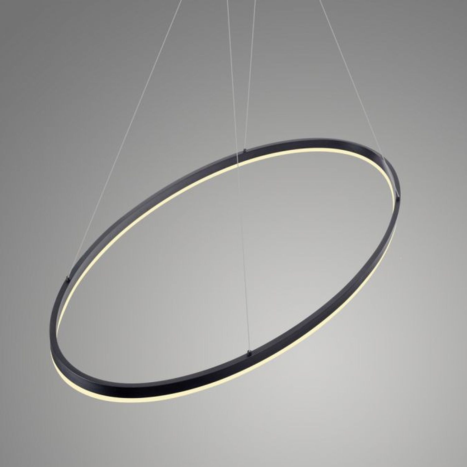Suspension LED Anthracite ovale 3000 K 118 cm intensité lumineuse variable Reifen