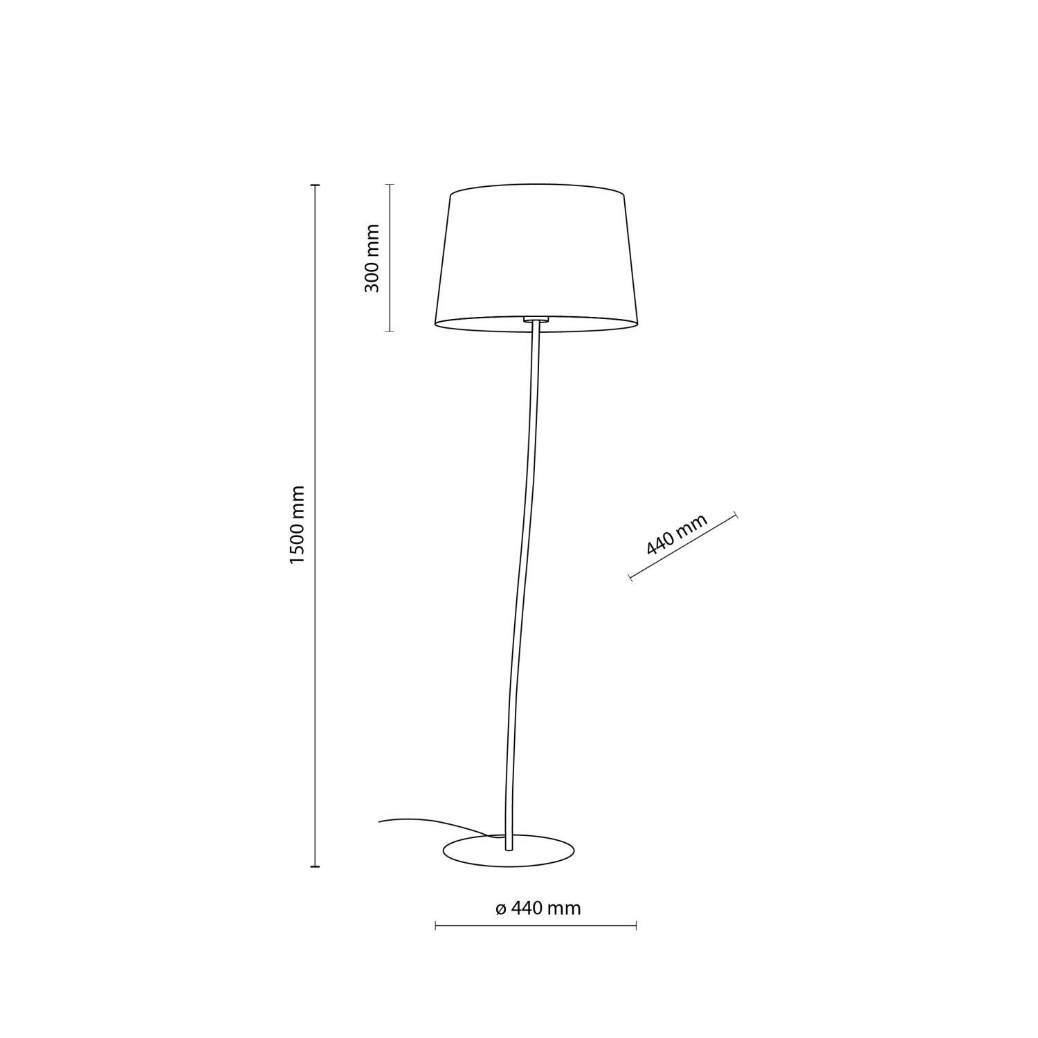 Stehlampe Kinderzimmer 150 cm Stoff Metall E27 PARKER