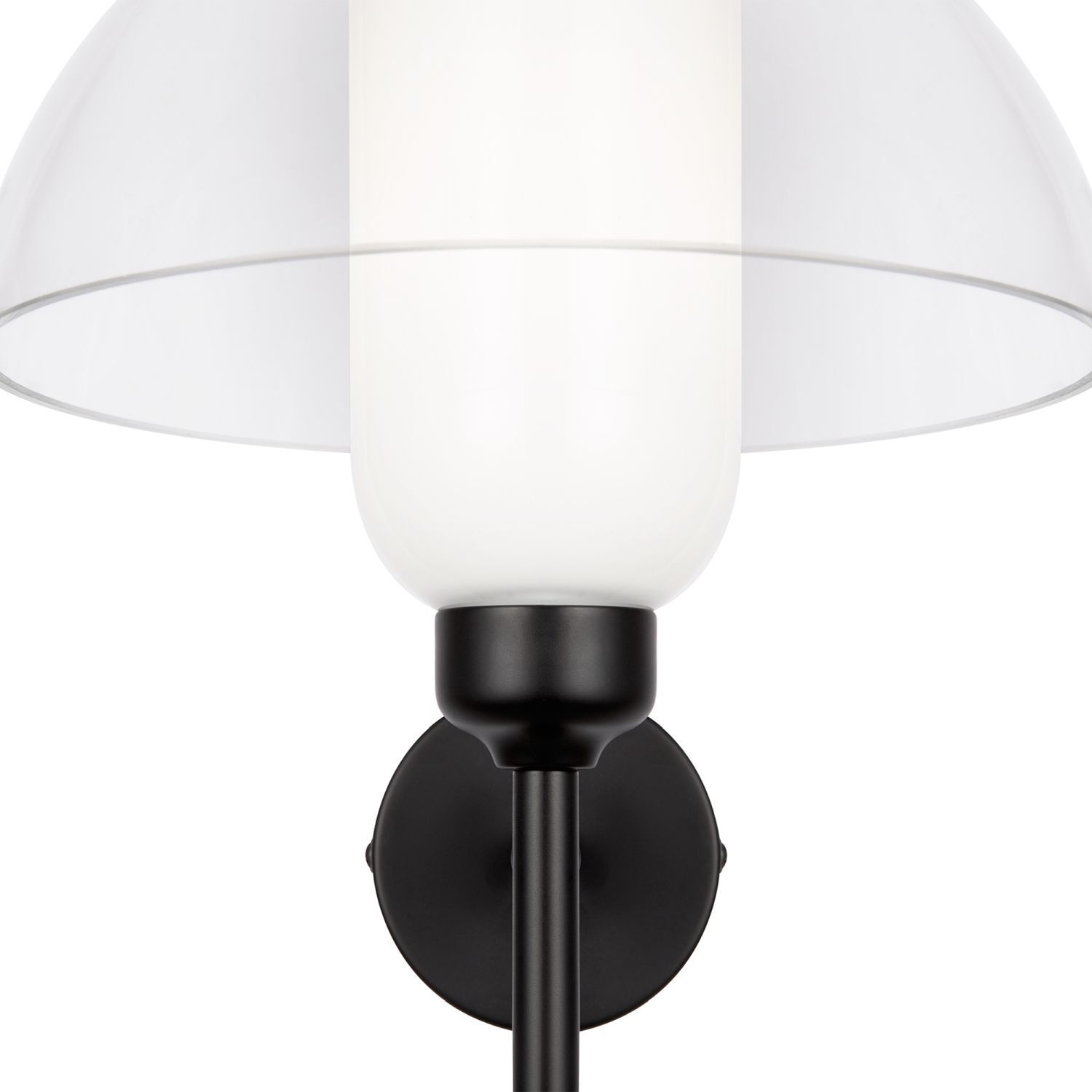 Applique métal verre hauteur 24,4 cm noir blanc E14 Lampe, Lampenschirm, Tischlampe