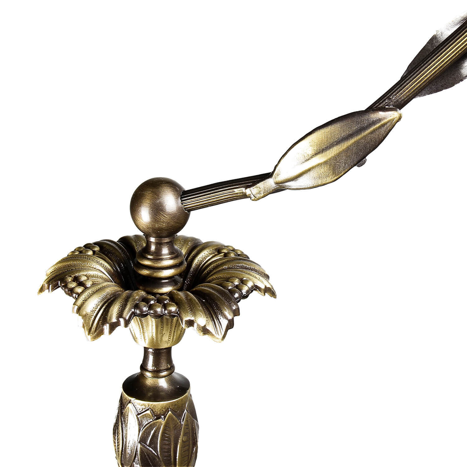 Premium Standleuchte Messing Bronziert Bronze, Schwert, Waffe, Rauchrohr