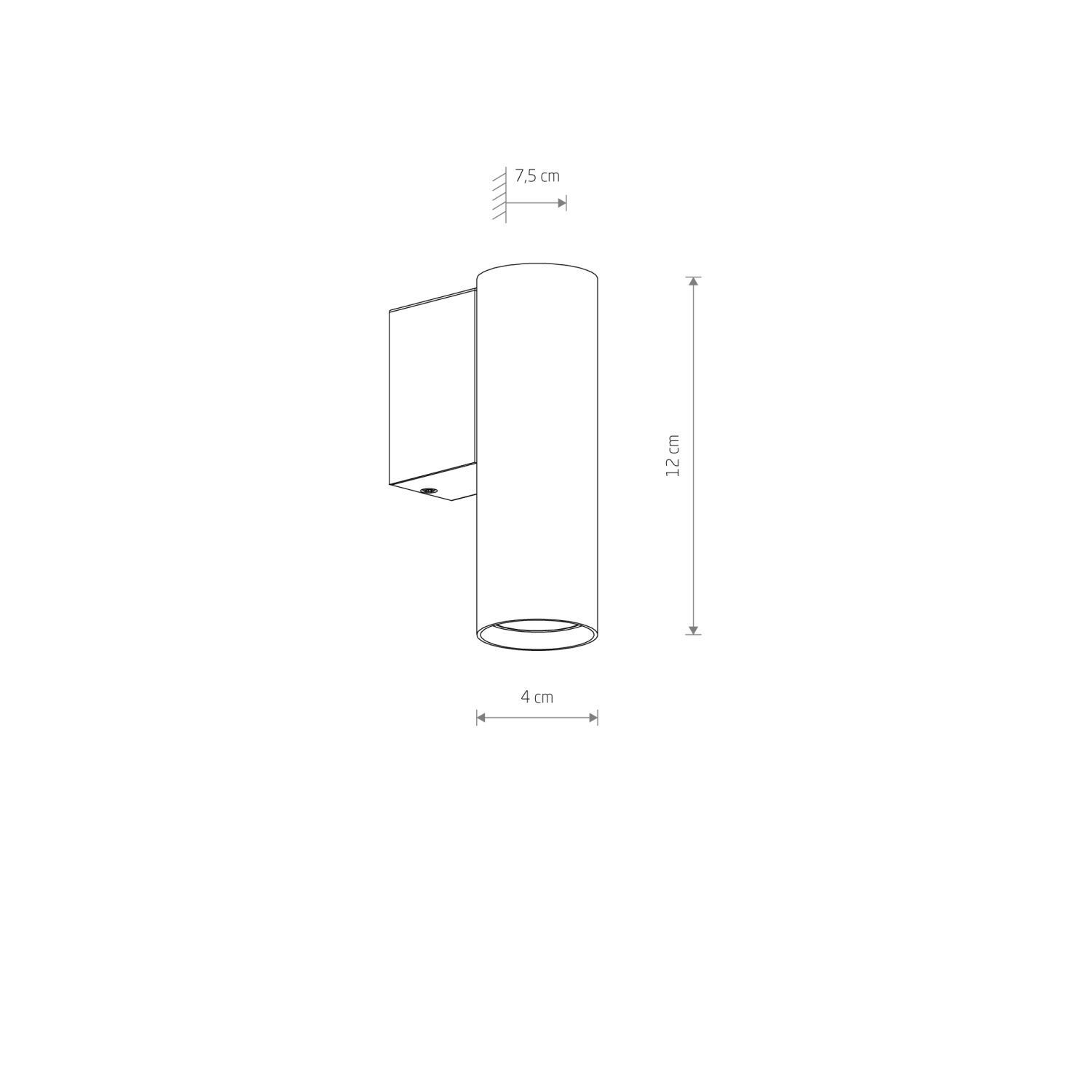 Wandleuchte Weiß GU10 R35 Metall Modern Downlight innen