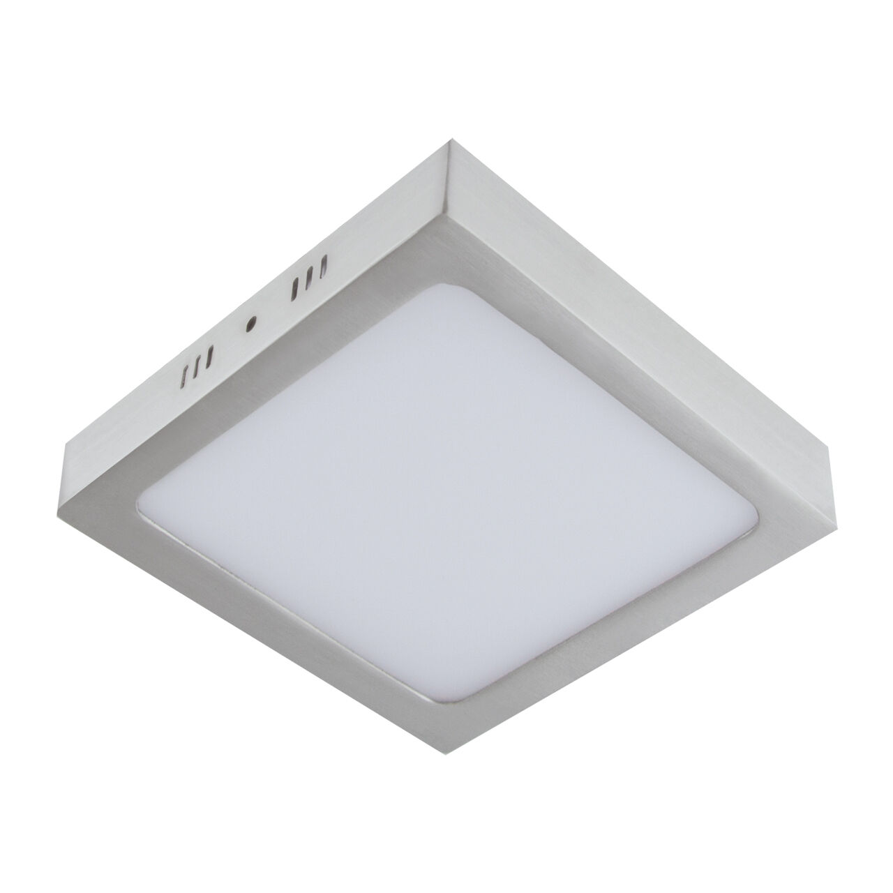 Lampe de plafonnier LED carrée L : 30 cm Chromé Blanc 4000 K