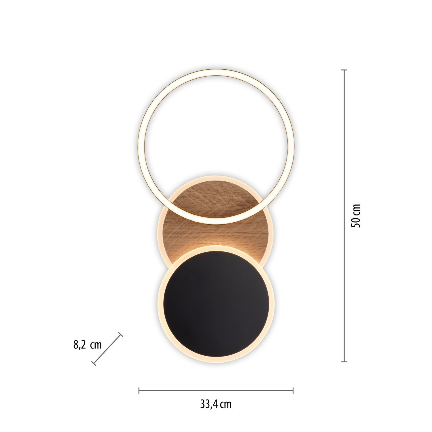 LED Deckenlampe Schwarz Natur warmweiß 26 W verstellbar Zubehor, Schmuck, Halskette, Ohrring