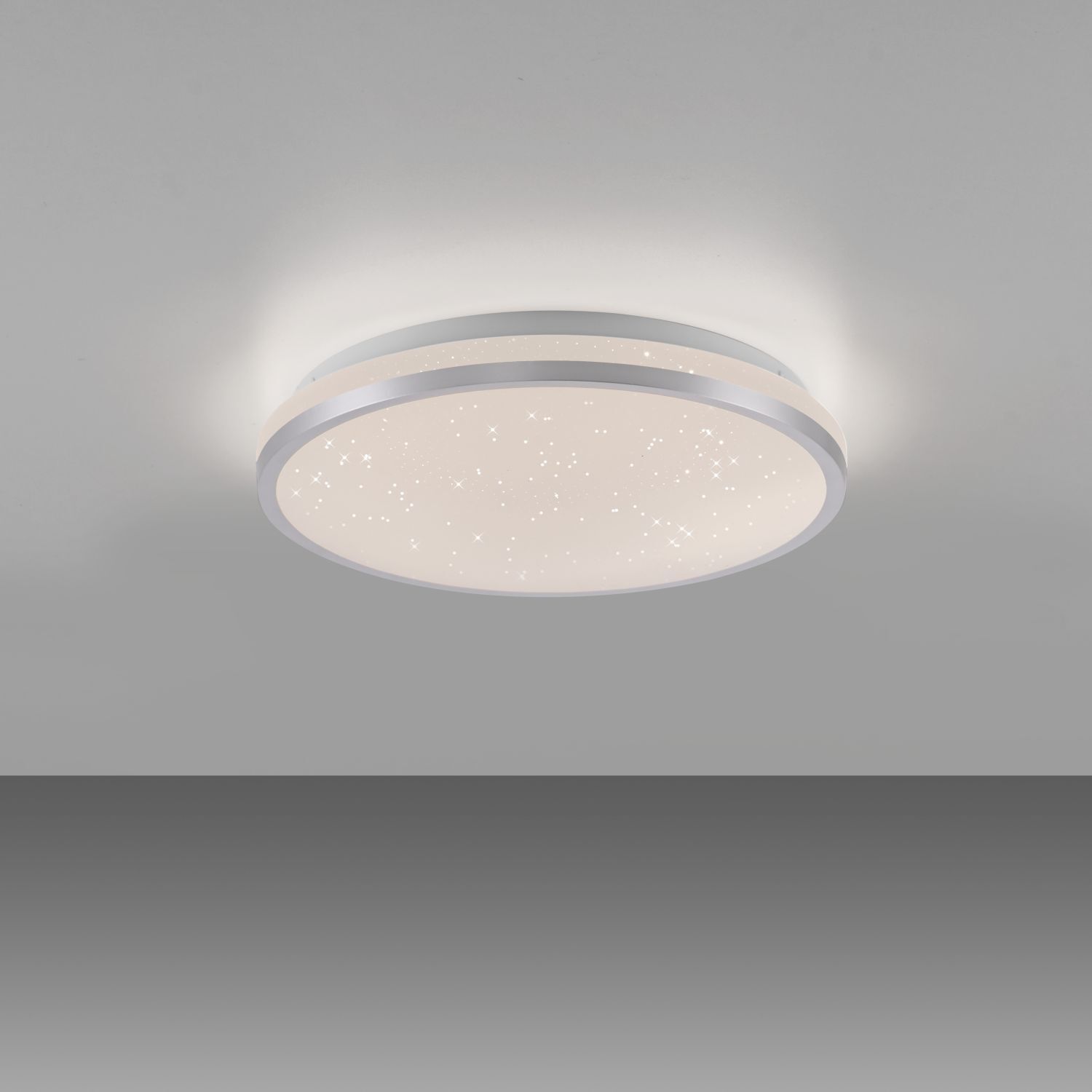 LED Deckenleuchte Sternenhimmel Silber 1380 lm dimmbar