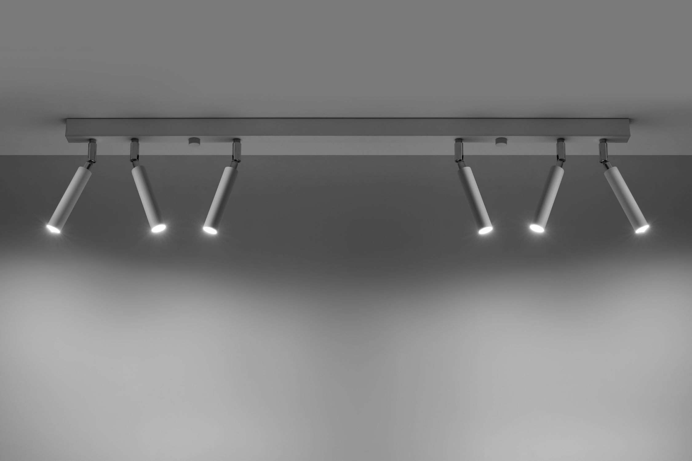 Spot Lampe Weiß 6-flammig G9 100 cm lang schwenkbar
