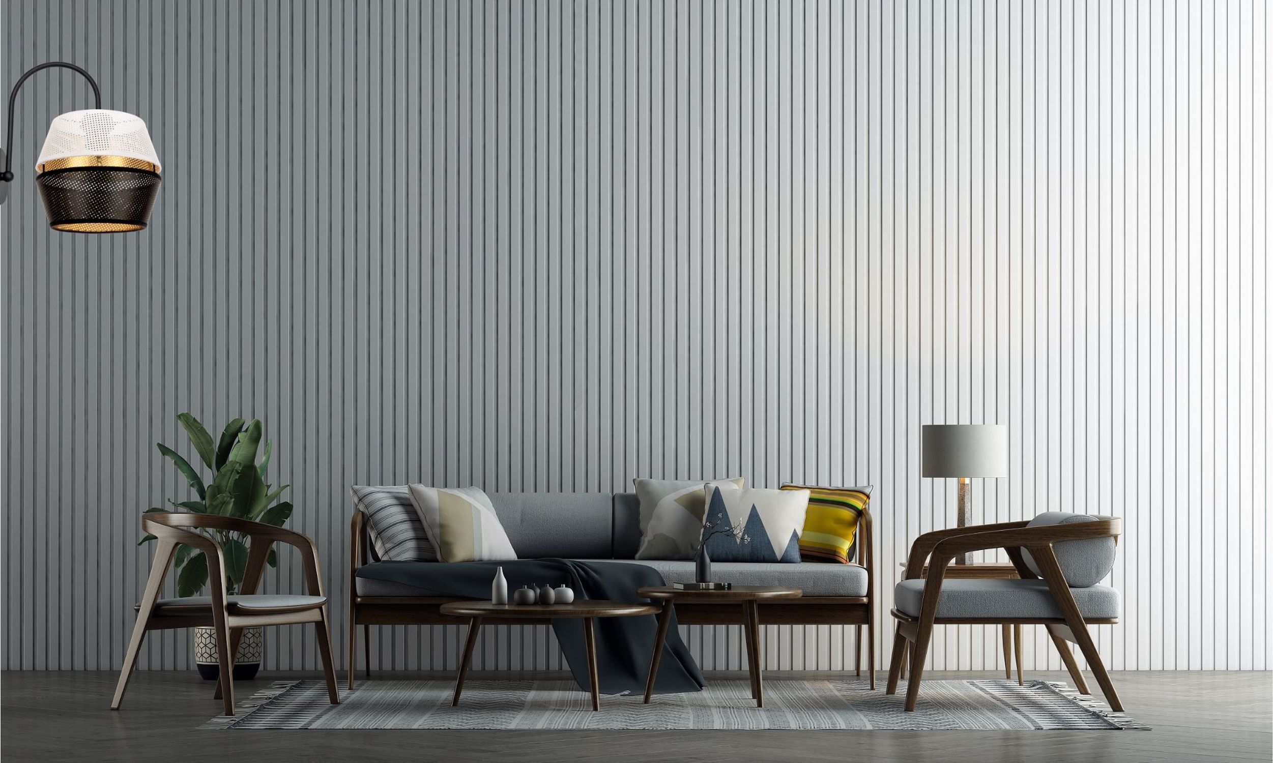 sofa, Wohnzimmer, Holzmöbel, Wandverkleidung, Lampe