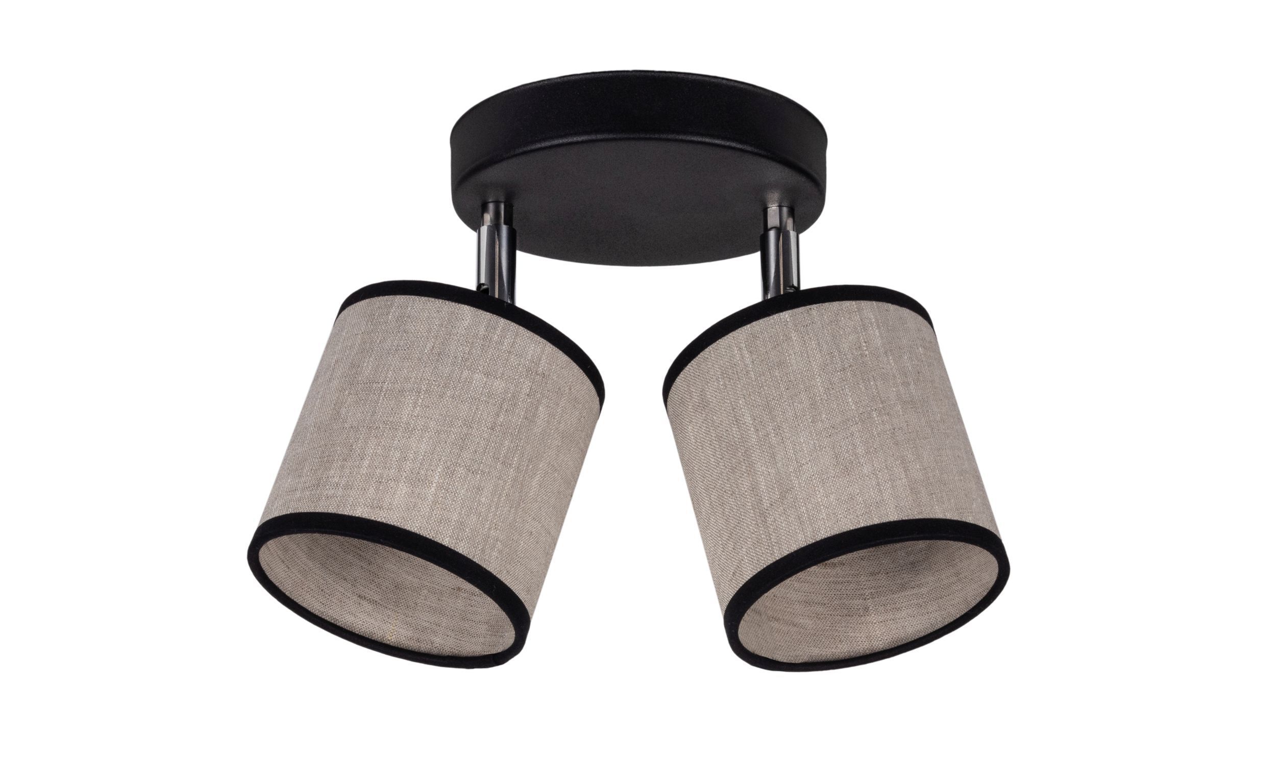 Plafonnier orientable tissu anti-éblouissant E14 2-flmg