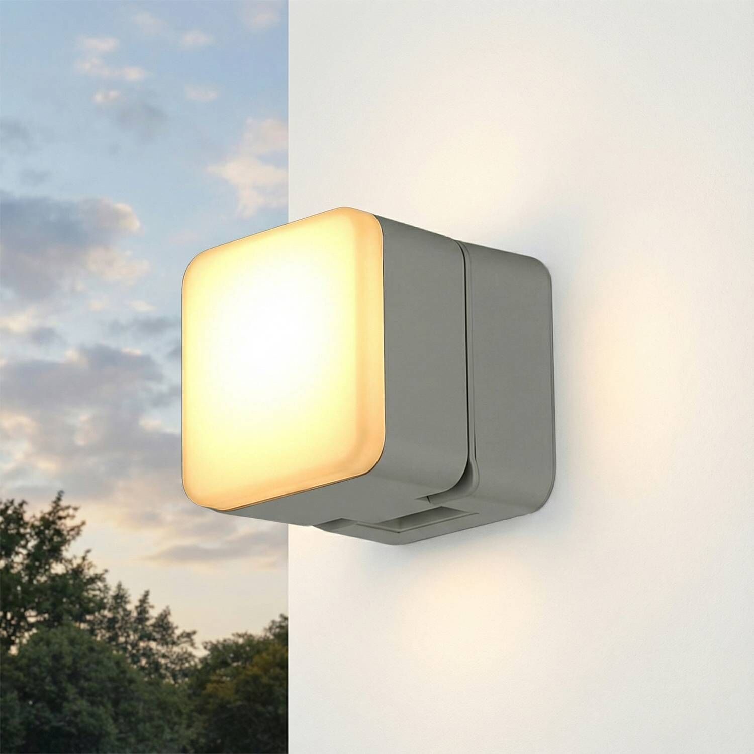 LED Wandlampe außen IP44 900 lm Anthrazit verstellbar