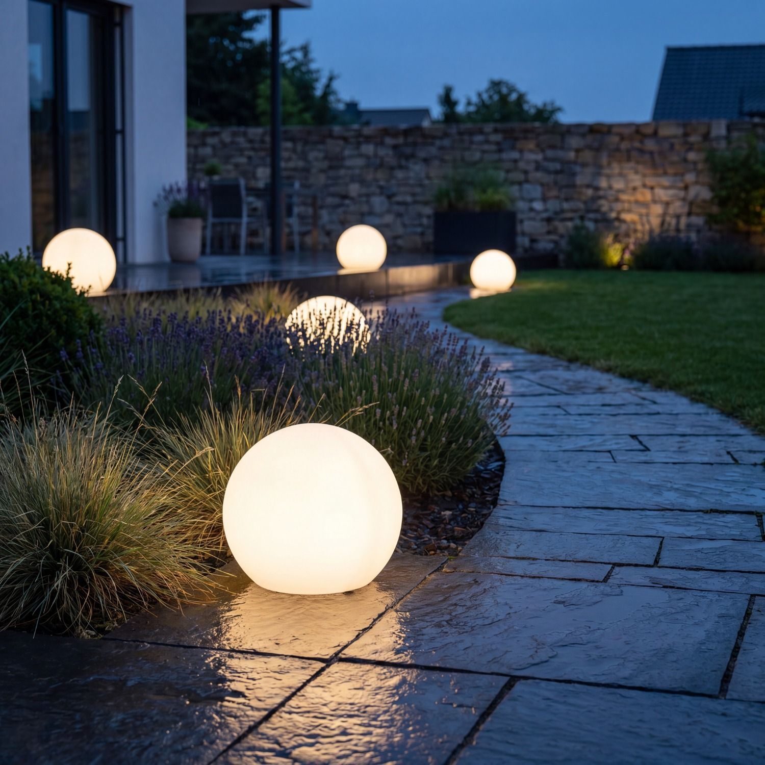 wegeleuchte-aussen-stehleuchte-tori-1x-e27-mit-7w-leuchtmittel-inklusive-weiss-kunststoff-pe-fuer-garten-terrasse-le110887-02 Gartenweg Beleuchtung, LED Kugel, Lichtkugel, Gartenstein, Außenbeleuchtung
