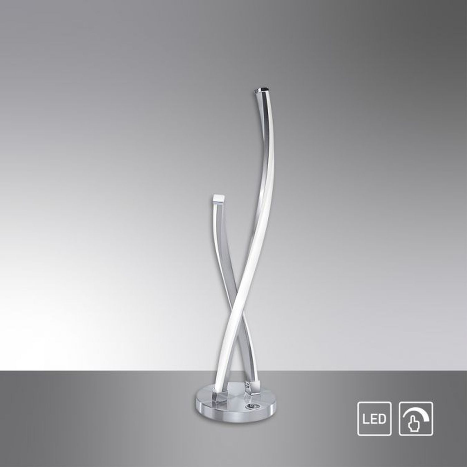 Stylische LED Tischlampe in Stahl 13 W dimmbar Touch