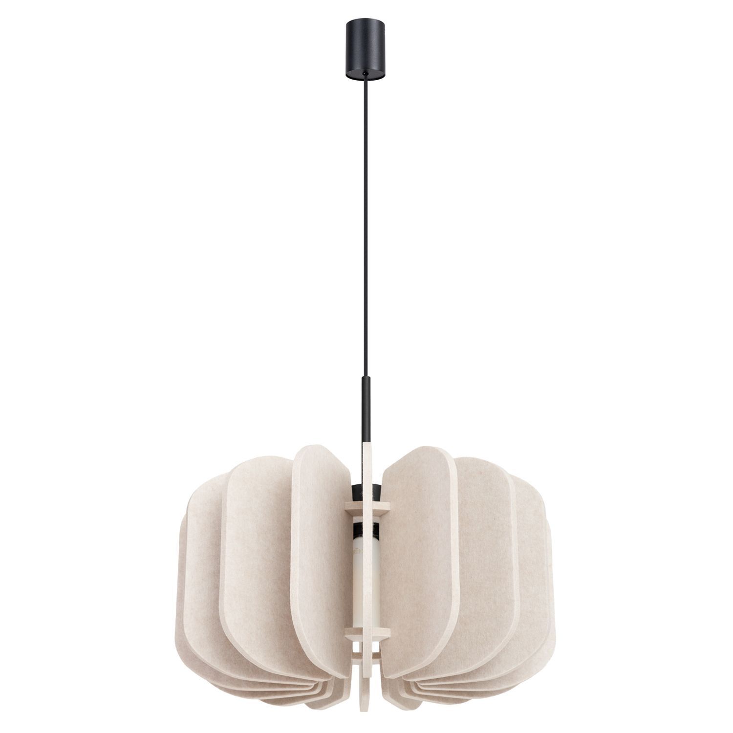 Pendelleuchte Filz Beige E27 L:45 cm Schirm Design
