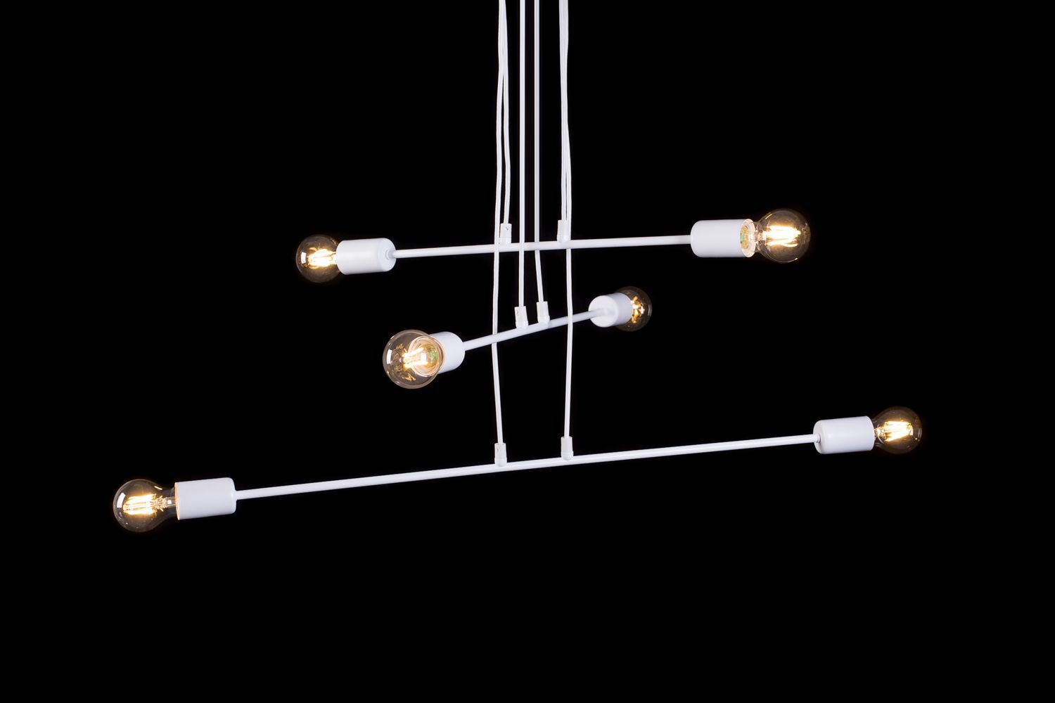 Lampe à suspendre Retro noir réglable pour 6x E27