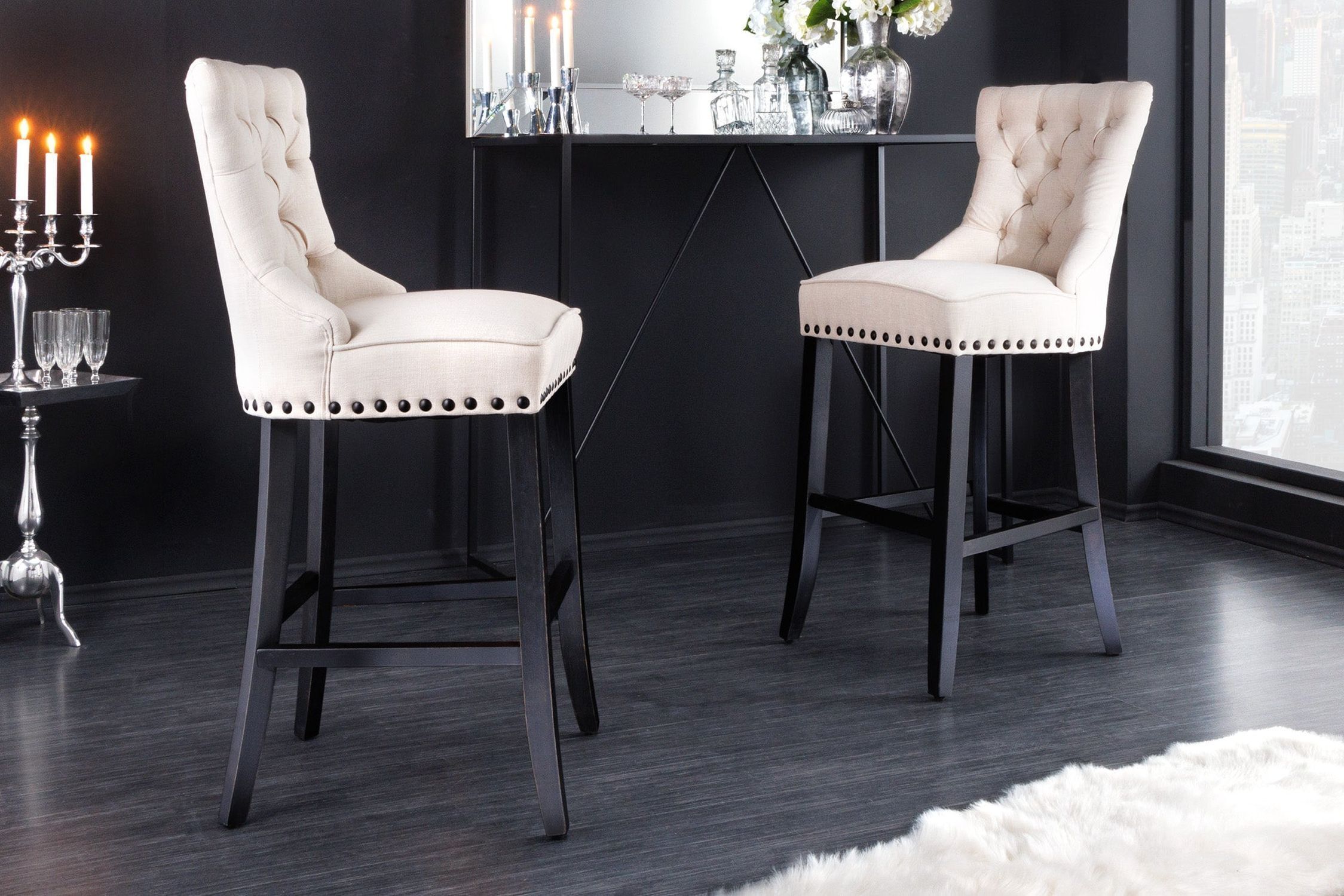 Moebel, Stuhl, Kerze