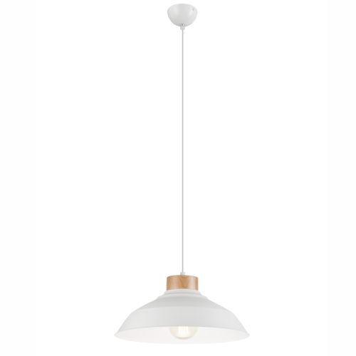 Lampe Table à manger Lampe à suspendre Blanc Bois Rétro ronde