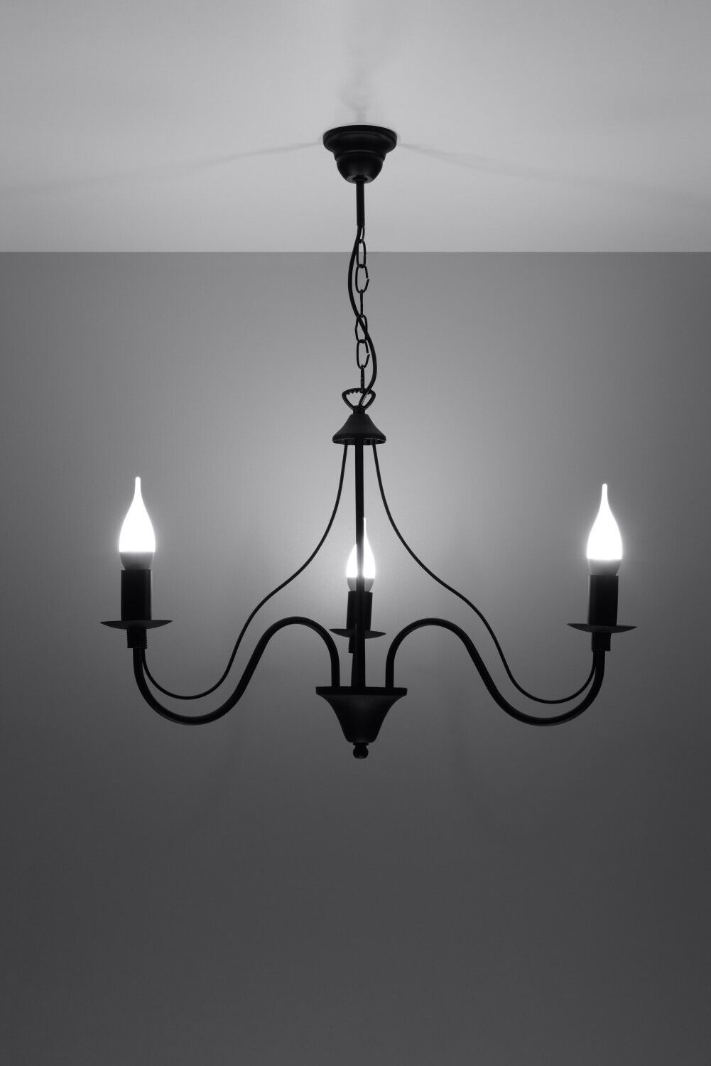 Lustre rustique E14 FIORANO en noir