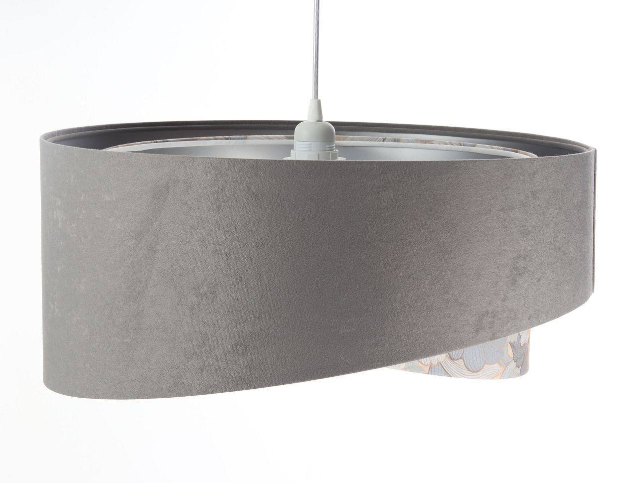 Suspension ronde D : 50 cm Tissu aspect velours KARIM